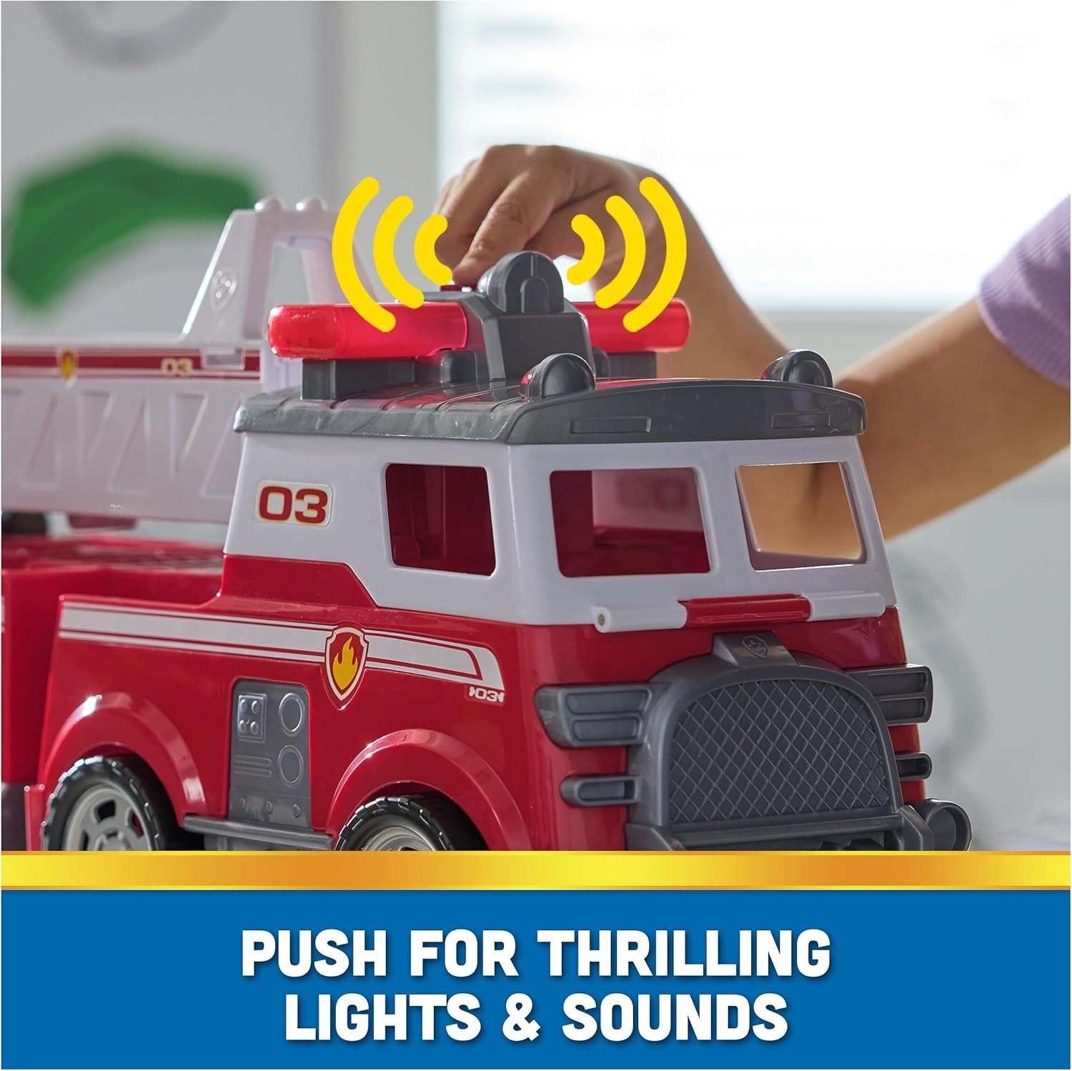 PAW Patrol Ultimate Rescue Fire Truck with 2 Ft. Ladder, Lights, Sounds, a Mini Toy Car, Chase, Marshall & Skye Figures, Toys for Boys & Girls Ages 3+ - Image 5