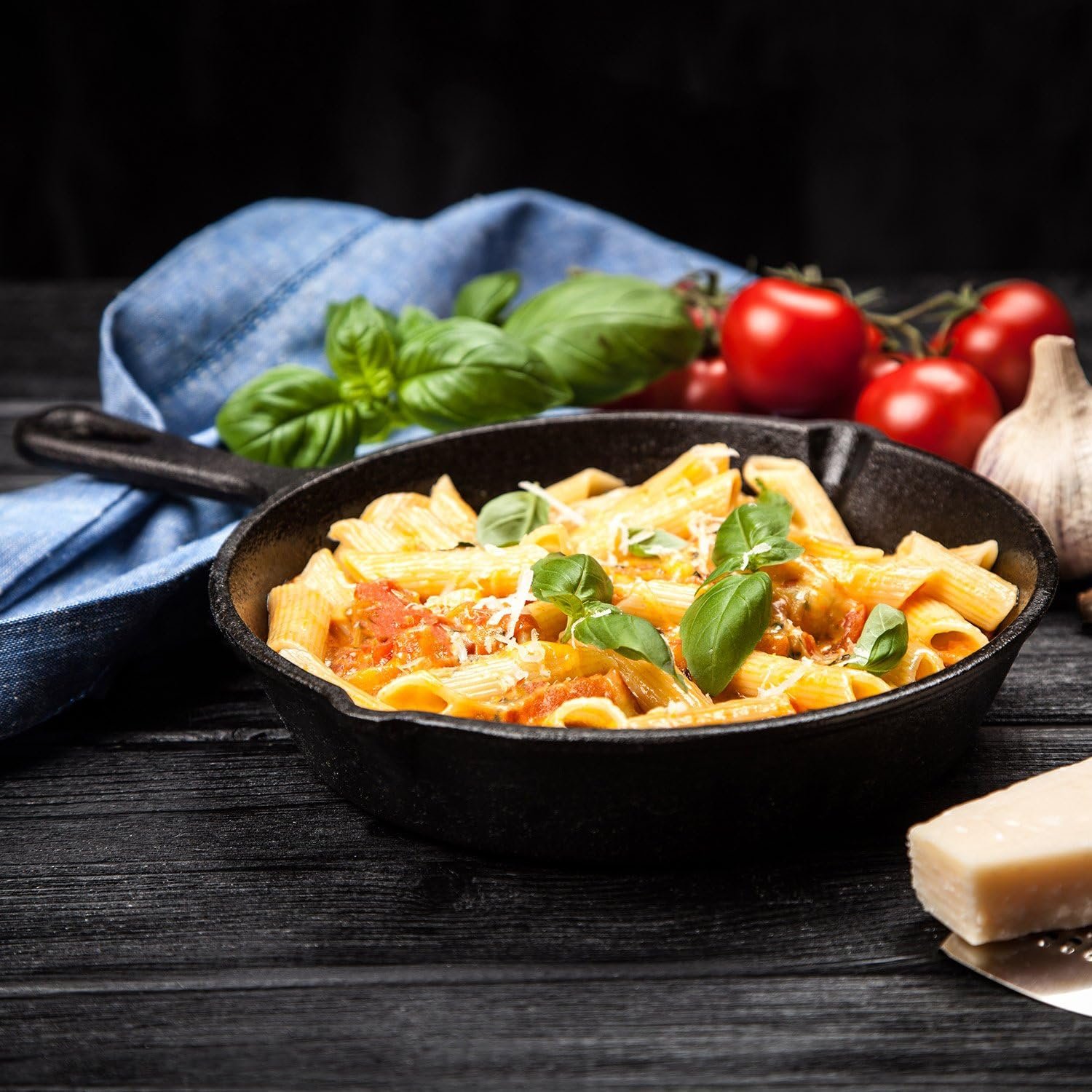 Cast Iron Skillet 3-Piece Set - 12", 10", 8" Heavy Duty Pans - Professional Restaurant Chef Quality Pre-Seasoned Pan Cookware Set - Image 4