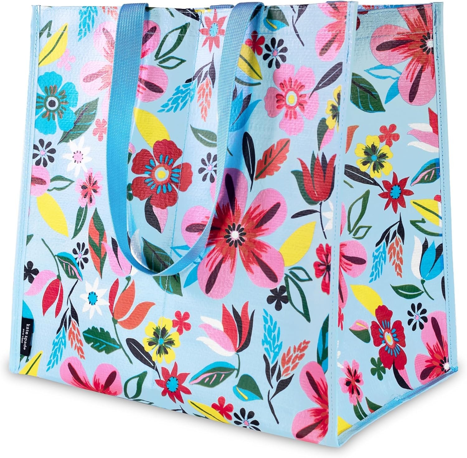 Kate Spade New York Reusable Shopping Bag, Grocery Tote with Shoulder Straps, Large Collapsible Tote - Image 3