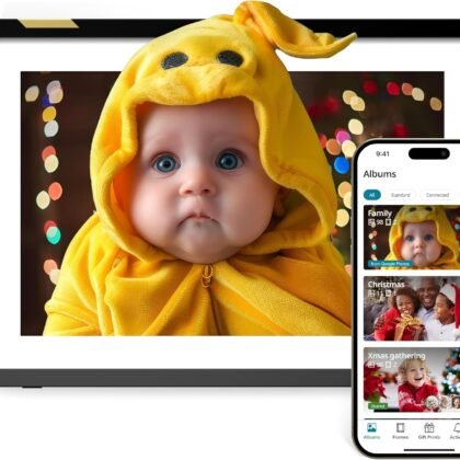 Nixplay AI-Enhanced Digital Picture Frame | Stunning HD Touch Screen Display | Perfect Digital Picture Frame for Gifting | Auto-Rotation Feature, Securely Share Photos/Videos via Email or App | 10.1"