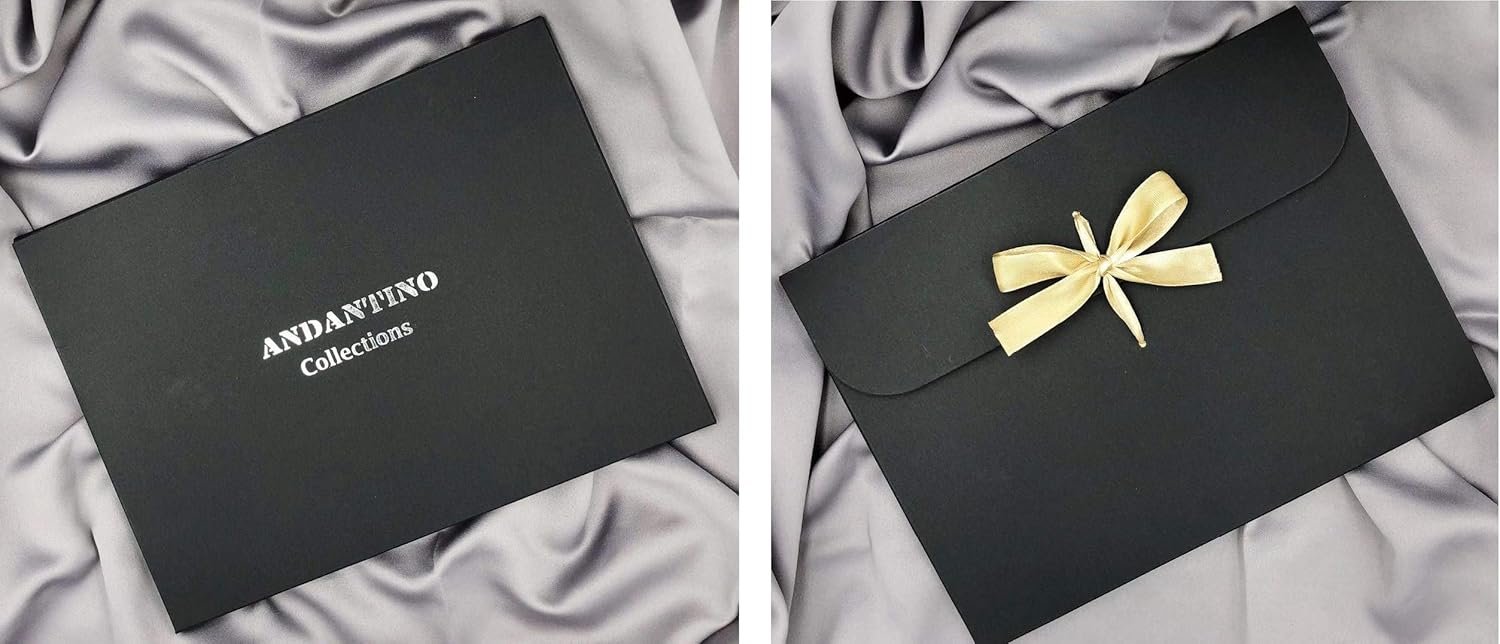 ANDANTINO 100% Pure Mulberry Silk Scarf 35" Large Square Lightweight Headscarf –Women’s Hair Wraps-With Gift Packed - Image 6