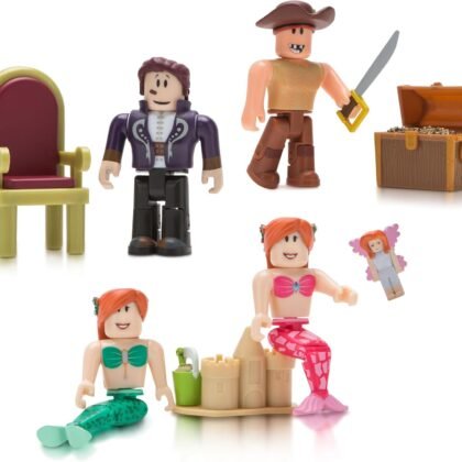 Roblox Celebrity Collection - Neverland Lagoon Four Figure Pack [Includes Exclusive Virtual Item]
