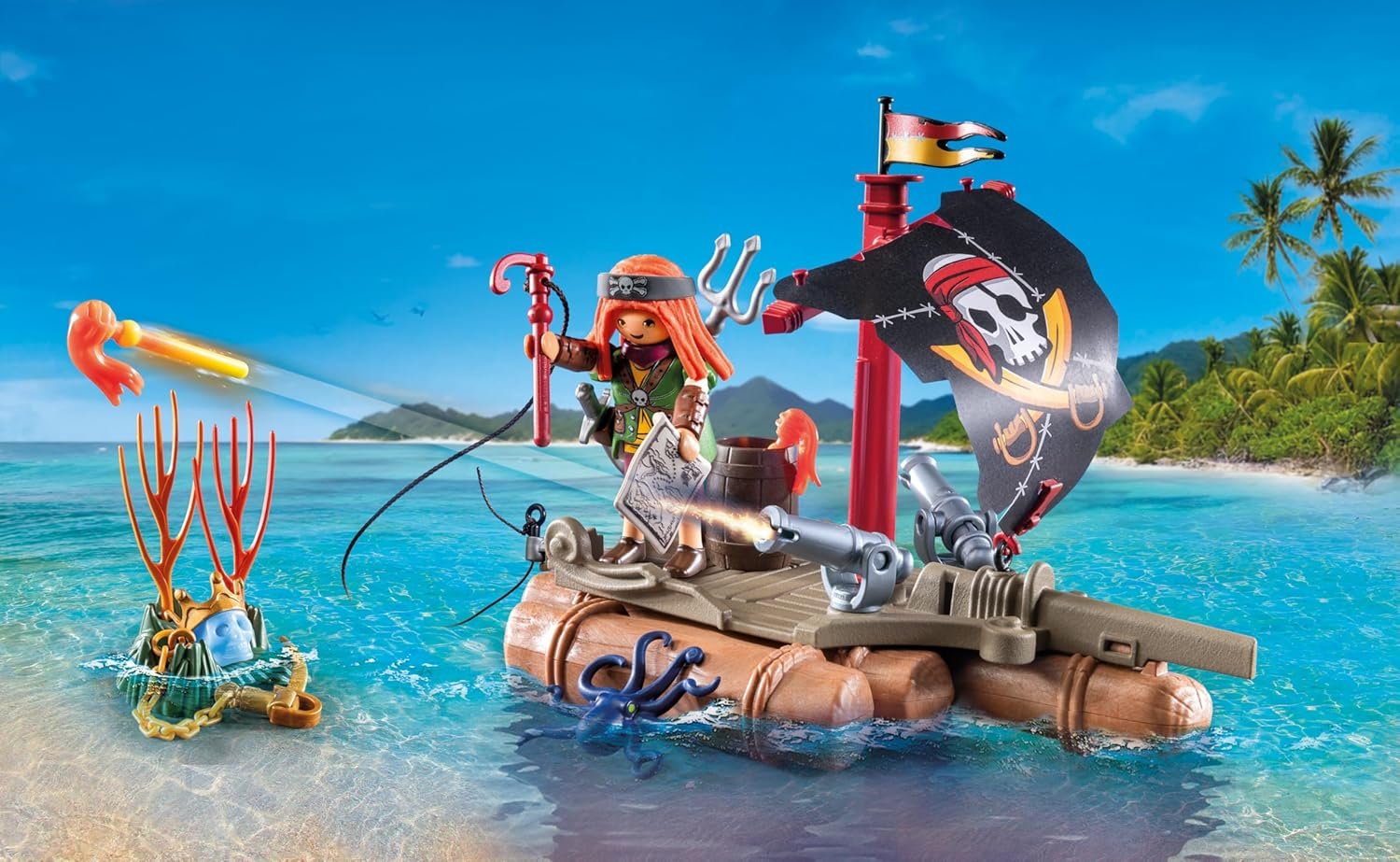 Playmobil Pirate Raft with Treasure - Image 5