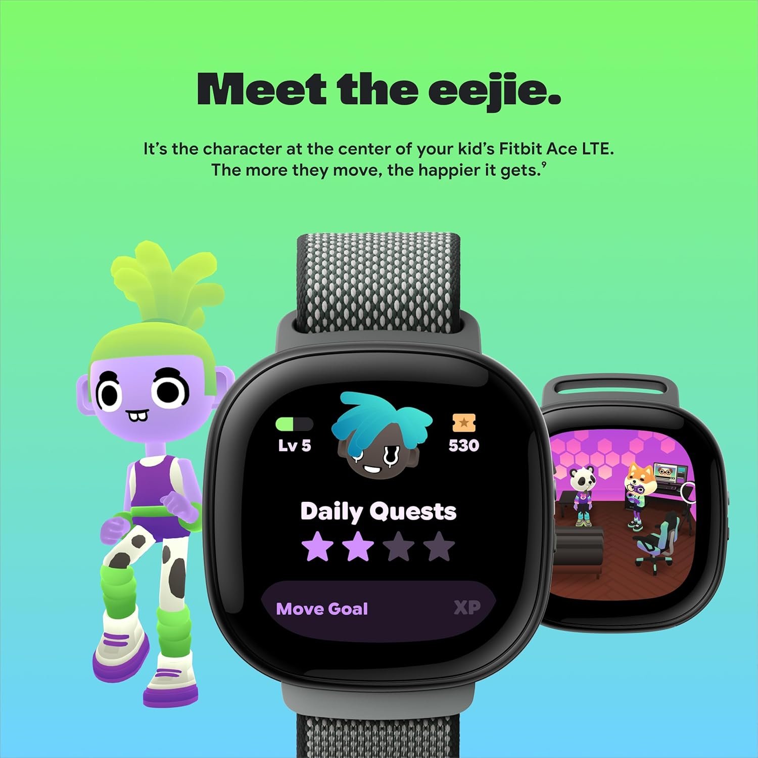Fitbit Google Ace LTE - Kids Smartwatch with Call, Message, GPS, and Activity-Based Games, Ace Pass Data Plan Required - Spicy - Moovin - Image 9