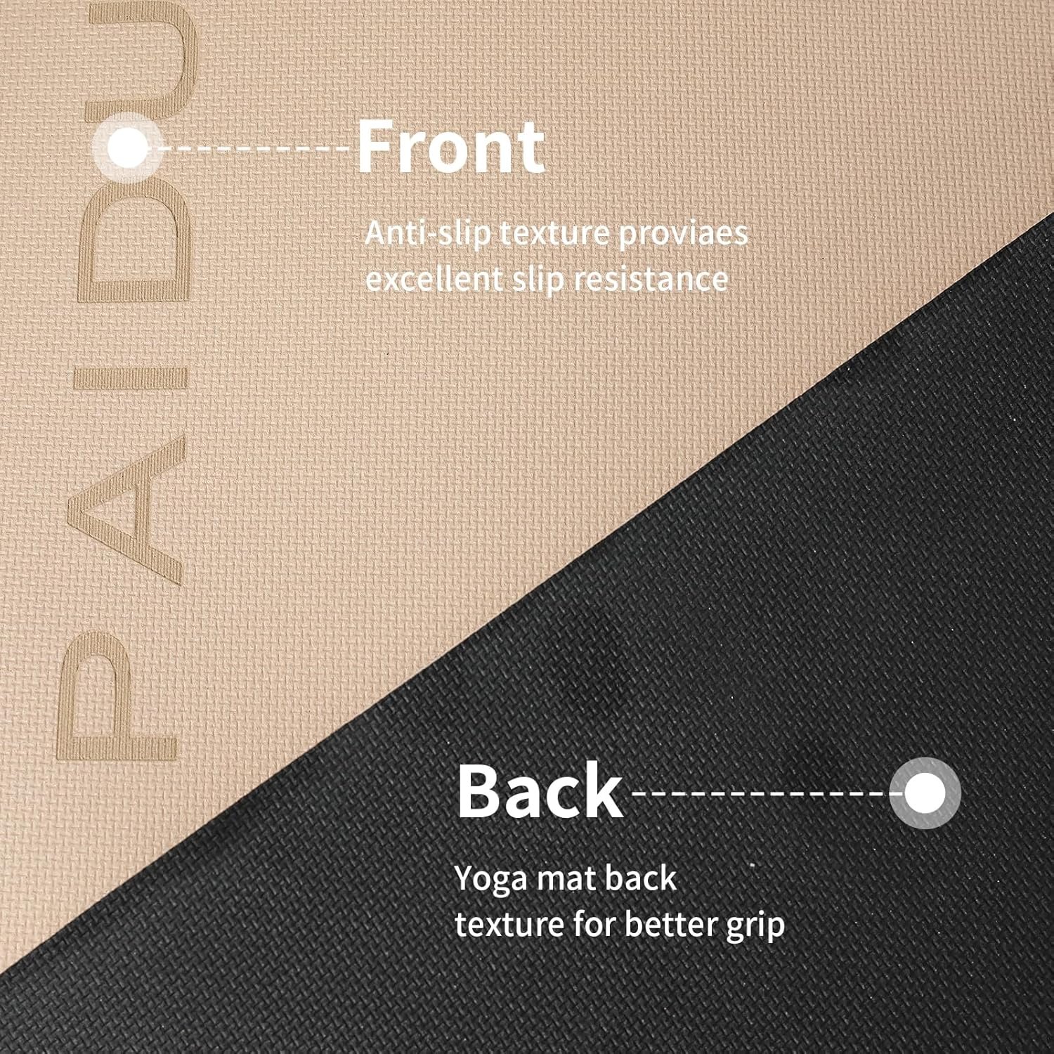 Yoga Mat Non Slip Anti-tear,extra thick-2/5 inch(10MM)High Resiliency Professional POE Yoga Mats for Women Men Kids,72"x24"inch,Workout, Yoga, Pilates and Floor Exercise, with Carrier Strap - Image 3