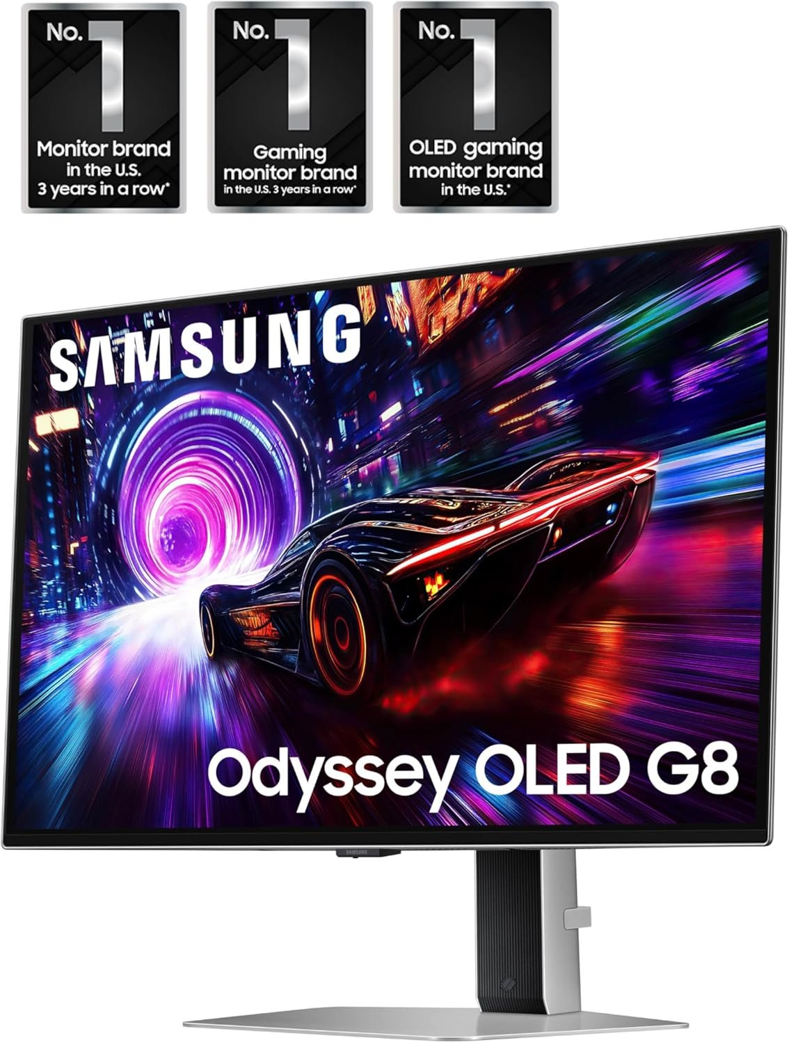 SAMSUNG 27-inch Odyssey QD-OLED G8 (G81SF), 4K, 240Hz, Gaming Monitor, 0.03ms Response Time, DisplayHDR True Black 400, AMD FreeSync™ Premium Pro, Ergonomic Stand, LS27FG810SNXZA, 2025 - Image 3