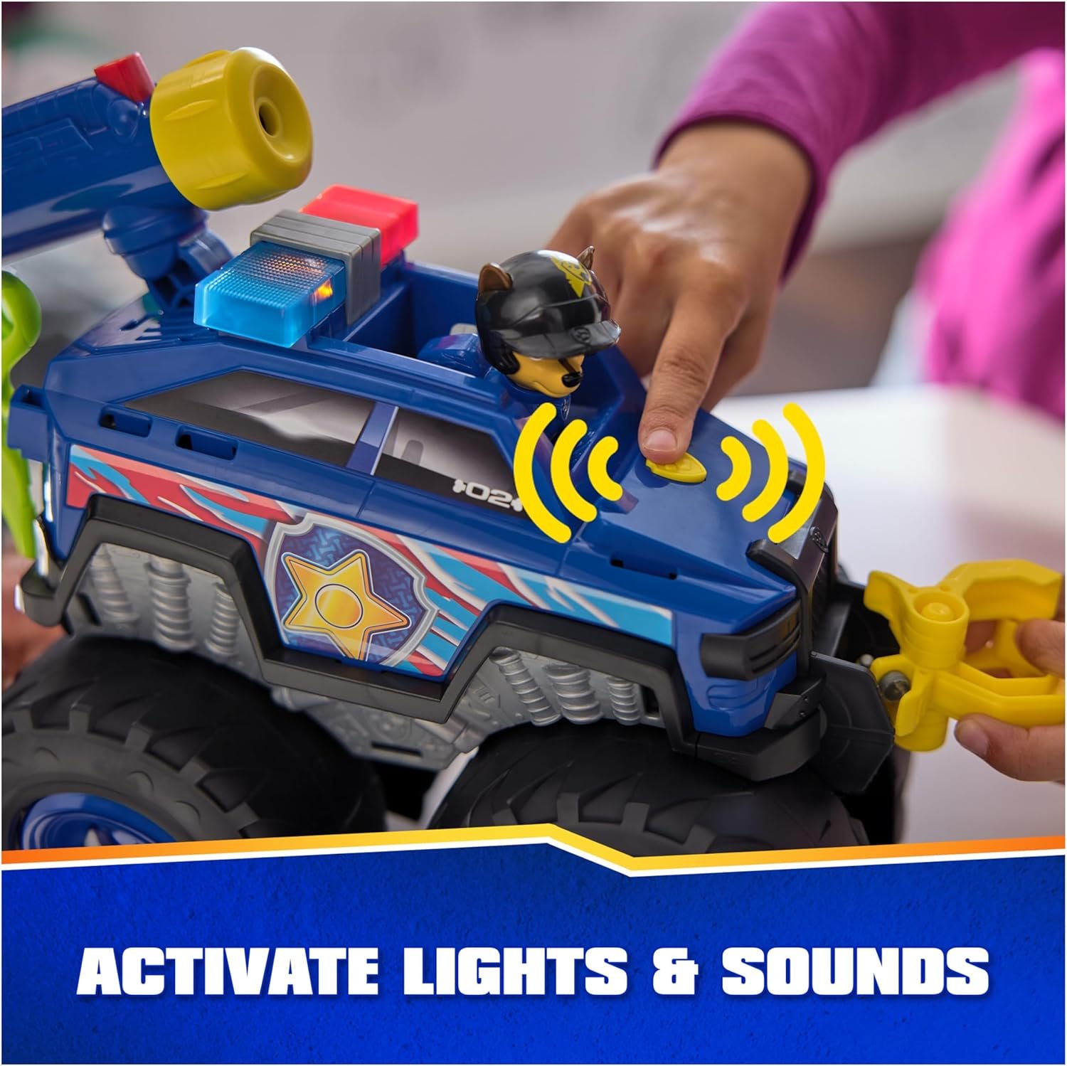 Paw Patrol: Rescue Wheels Chase’s Power Haulin’ Cruiser, Toy Truck with Launcher, Motorized Winch, Lights & Sounds, Kids Toys for Boys & Girls Ages 3+ - Image 5