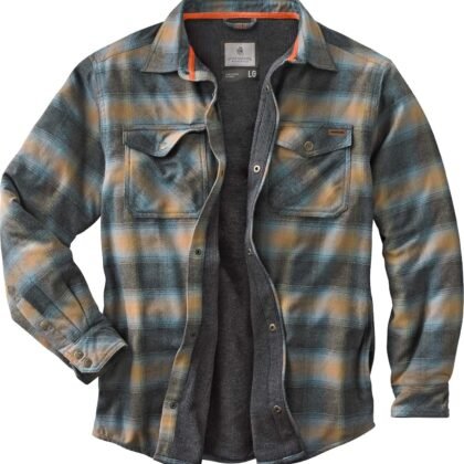 Legendary Whitetails Men's Thermal Lined Shirt Jacket Plaid Flannel Polyfill Insulated