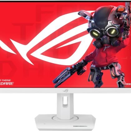 ASUS ROG Strix 27” 1440P USB-C HDR Gaming Monitor (XG27ACG-W) - White, QHD, 180Hz, 1ms, Fast IPS, DCI-P3 95%, Extreme Low Motion Blur Sync, G-Sync Compatible, Tripod Socket, AI Gaming, 3yr Warranty