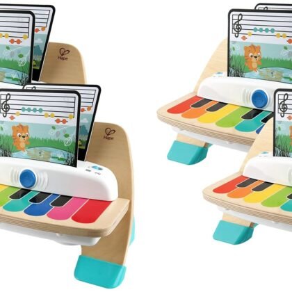 Baby Einstein and Hape Magic Touch Piano Wooden Musical Toddler Toy, Age 6 Months and Up (Pack of 4)