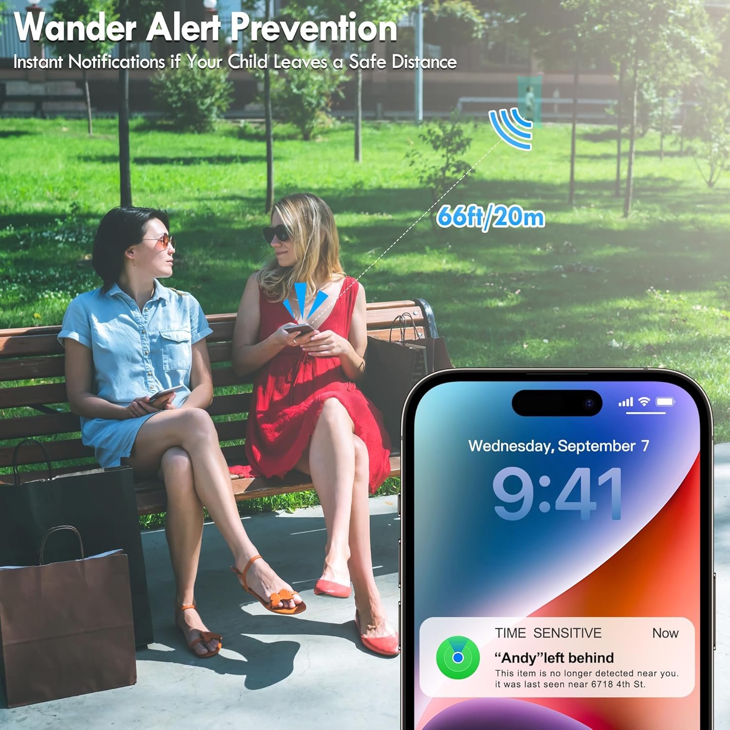 GPS Tracker for Kids hidden 4pack, Security Tag with Pins Works with Find My (iOS only), Lost Mode, Anti-Removal Tracking Device for Children, Elderly, Pets, Backpack, No Monthly fee (Not for Android) - Image 3