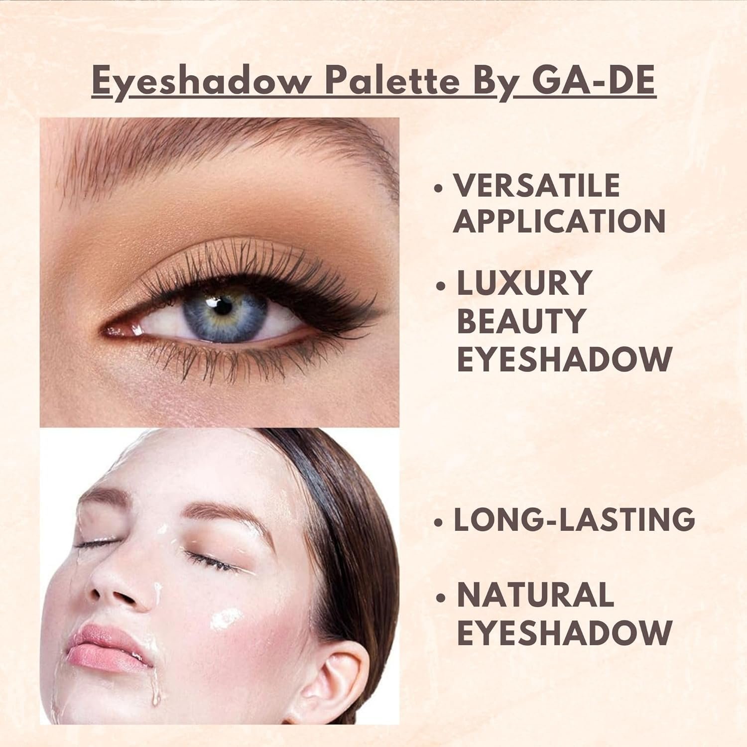 GA-DE Velveteen Eyeshadow Palette, 55 - Eyeshadow Collection with Light to Deep Shades - for Matte, Metallic, Silky and Shimmery Finishes - 0.286 oz - Image 2