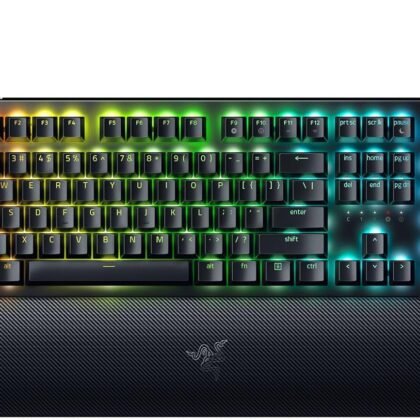 Razer BlackWidow V4 Mechanical Gaming Keyboard: Green Switches Tactile & Clicky - Chroma RGB - 6 Dedicated Macro Keys - Magnetic Wrist Rest- Multi-Function Roller &Media Keys (Renewed)