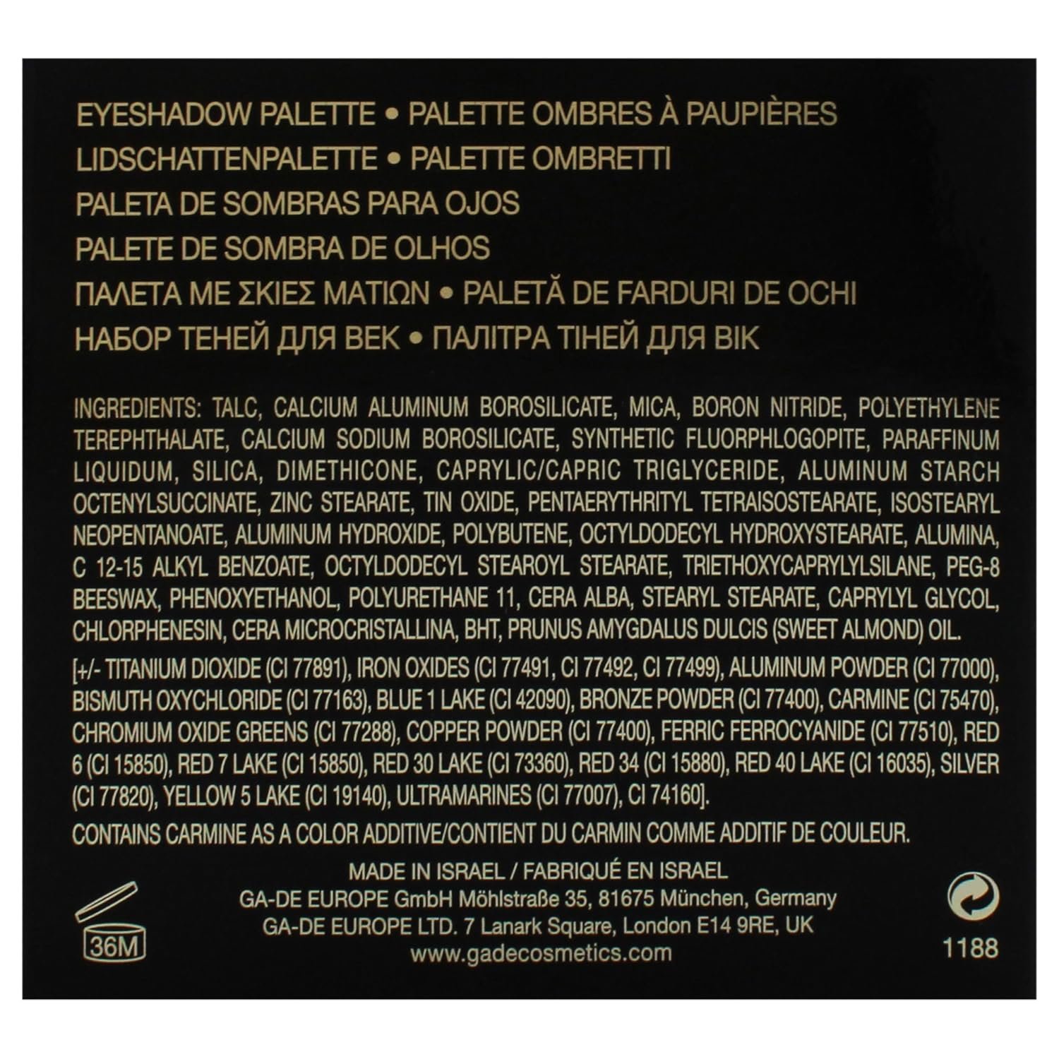 GA-DE Velveteen Eyeshadow Palette, 55 - Eyeshadow Collection with Light to Deep Shades - for Matte, Metallic, Silky and Shimmery Finishes - 0.286 oz - Image 7