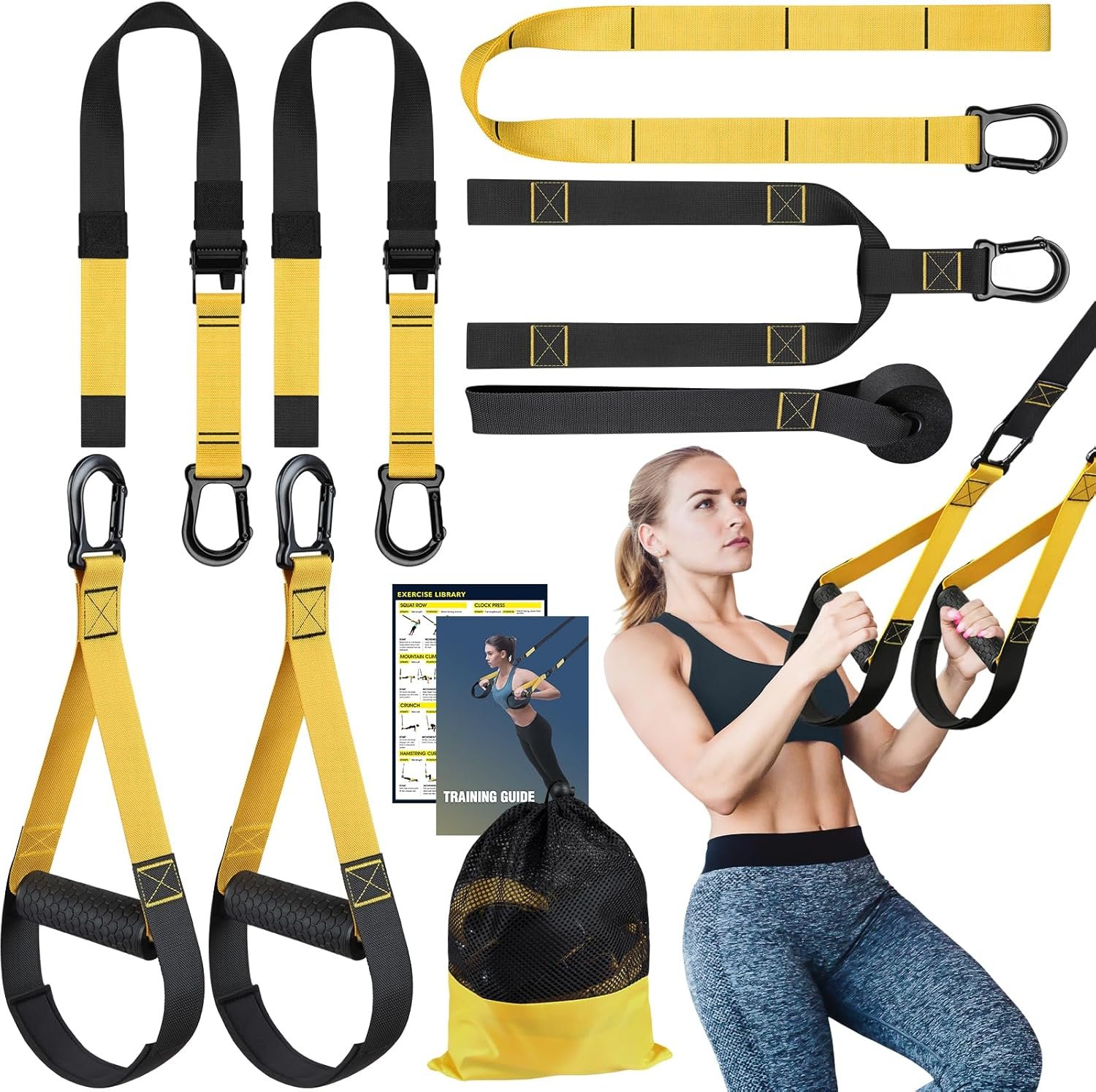 Home Resistance Training Kit, Extension Strap Door Anchors,Powerlifting Strength Workout Straps Full Body Complete Home Gym Body Core Exercise