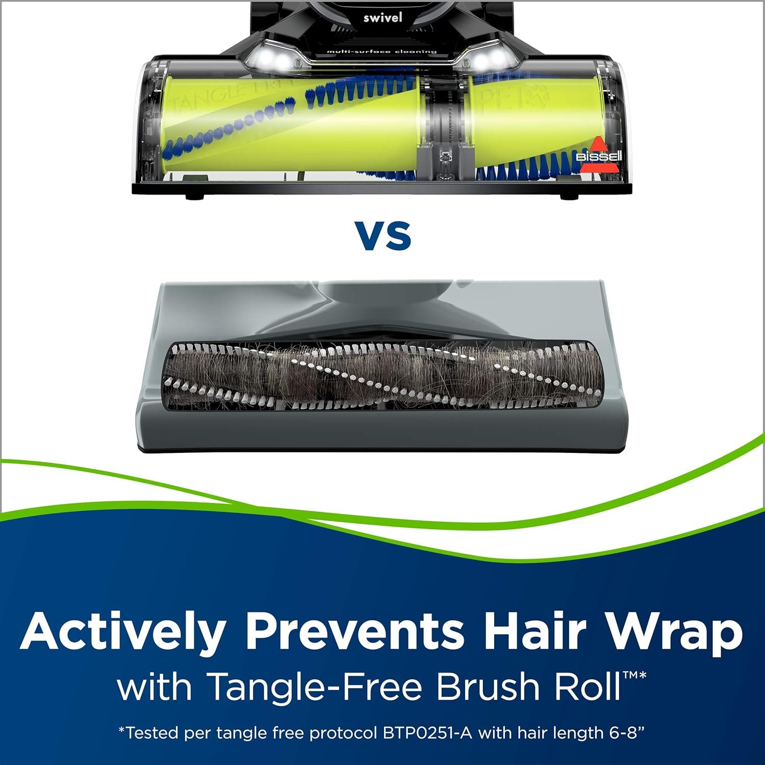 Bissell Pet Hair Eraser Turbo Rewind Vacuum, Lightweight, Automatic Cord Rewind, Tangle-Free Brush Roll, Headlights, Powerful Pet Hair Pickup, SmartSeal Allergen System, Blue, 27909 - Image 4