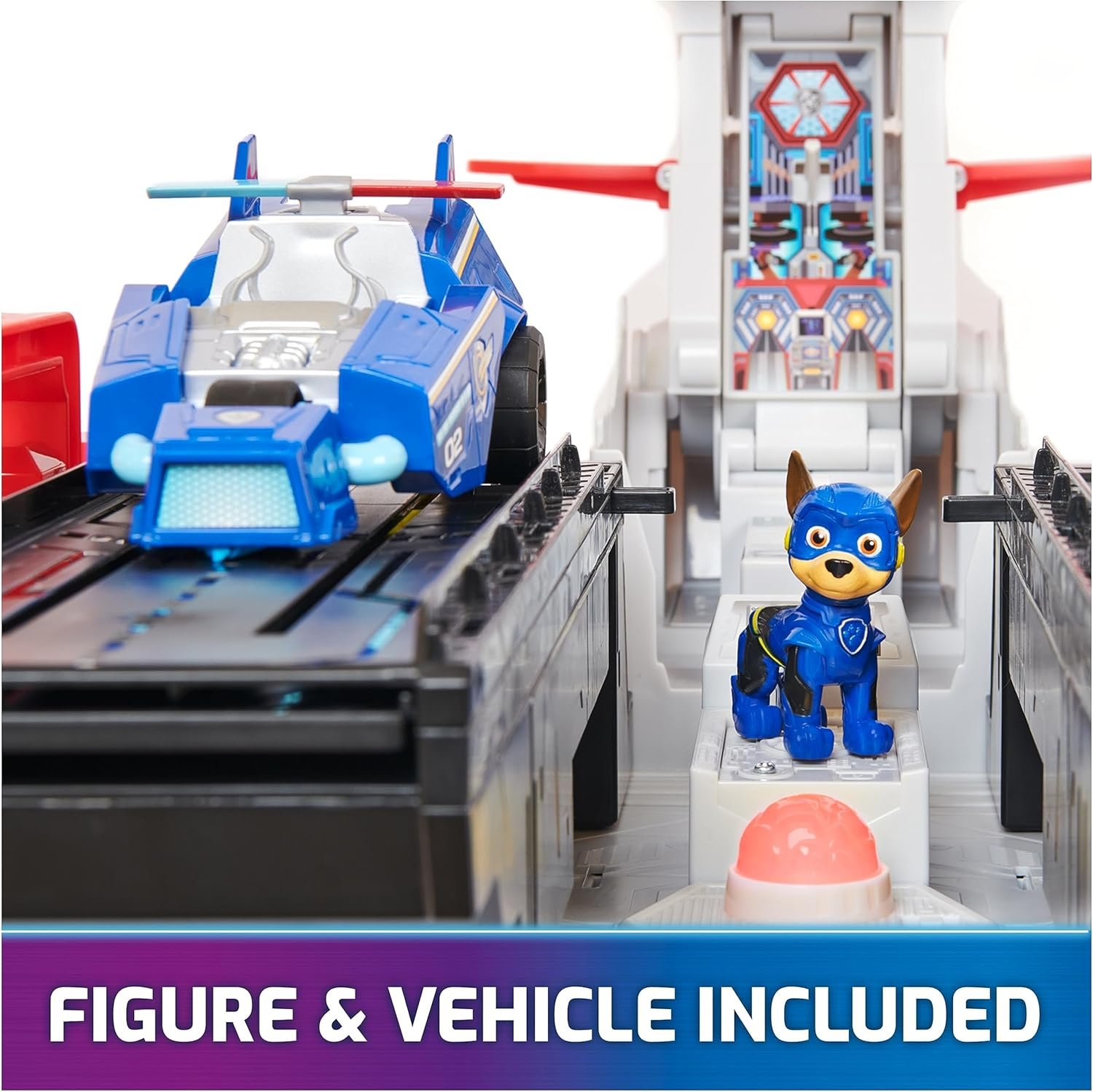 Paw Patrol: The Mighty Movie, Aircraft Carrier HQ, with Chase Action Figure and Mighty Pups Cruiser, Kids Toys for Boys & Girls 3+ - Image 3