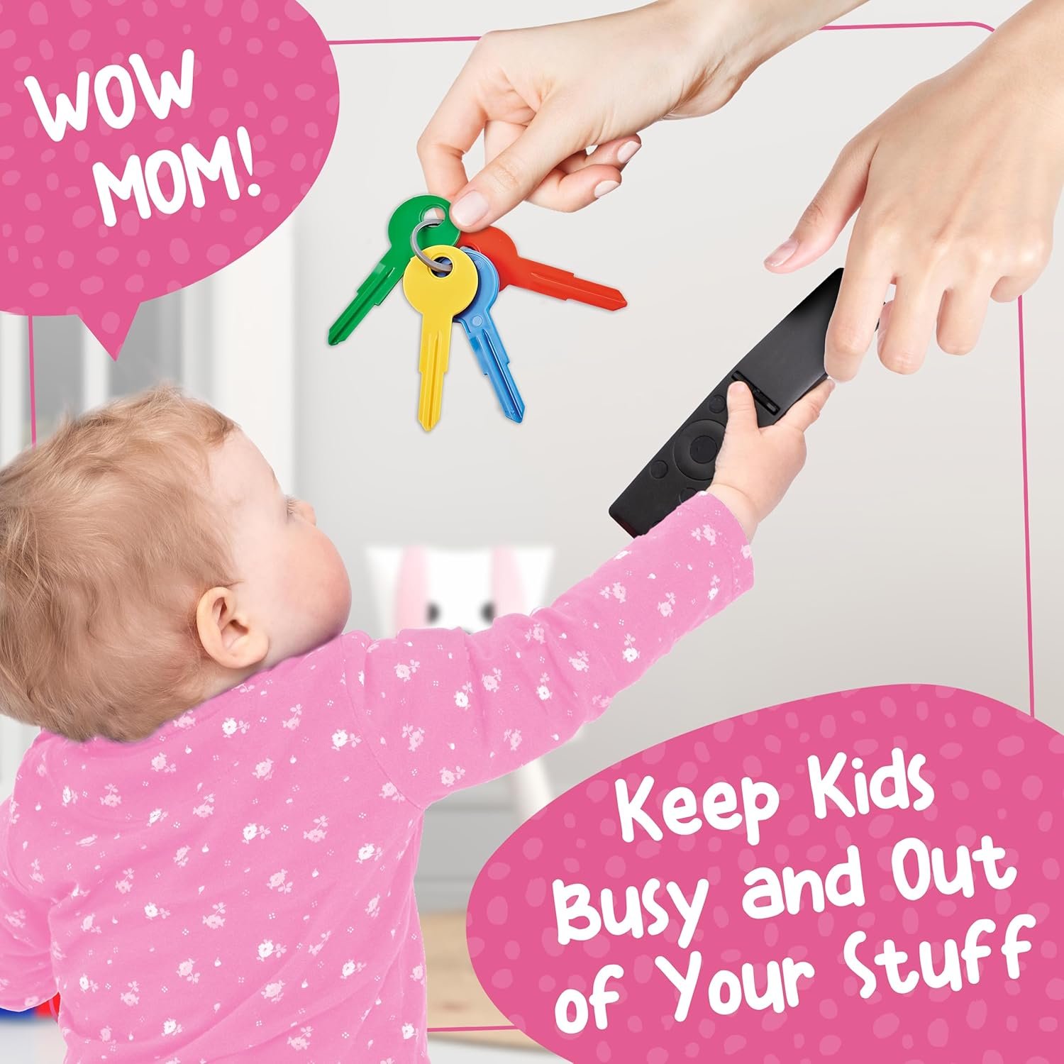 Play Purse for Toddlers with Accessories, Toddler Girl Toys 1 2 3 Years Old with Pretend Makeup, Keys, Smartphone, Toddler Toy Purse for Little Girls - Birthday Gift for Toddlers Girls Ages 2-3 - Blue - Image 7