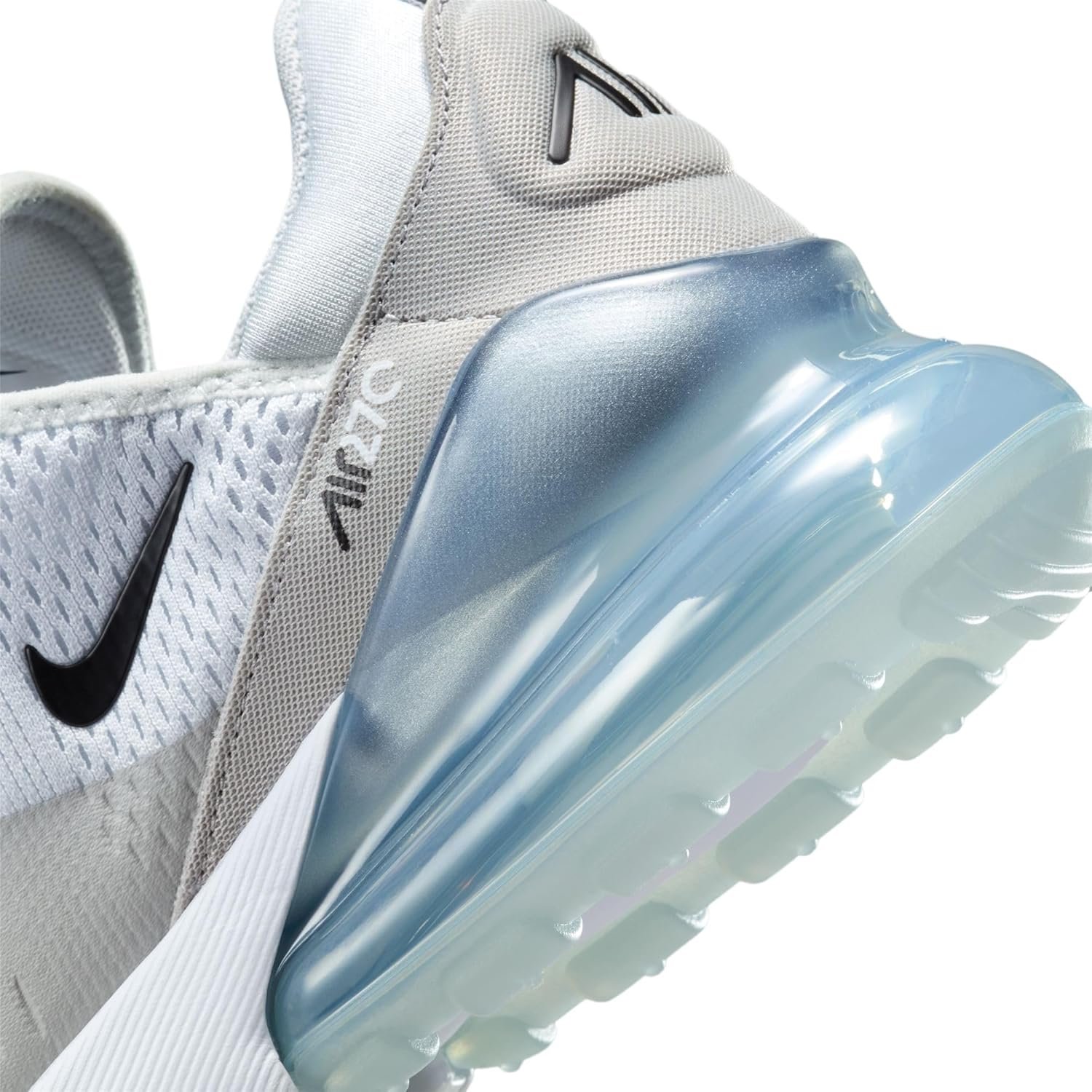 Nike Air Max 270 Women's Shoes (AH6789-018, Pure Platinum/Light Smoke Grey/Metallic Silver/Black) - Image 8