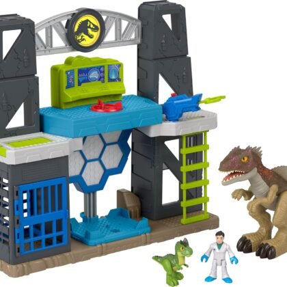 Fisher-Price Imaginext Jurassic World Dinosaur Toys Scan & Glow Dino Playset with Lights & Sounds for Kids Ages 3+ Years​