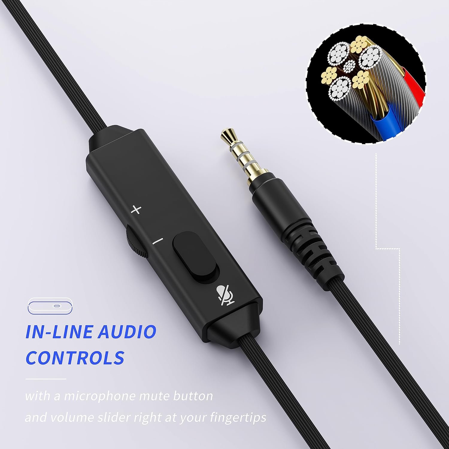 BINNUNE Gaming Headset with Mic for PS4 PS5 Xbox Series X|S Xbox 1 PC NS, Wired Gaming Headphones with Microphone for PS 4|5 Xbox1 - Image 5