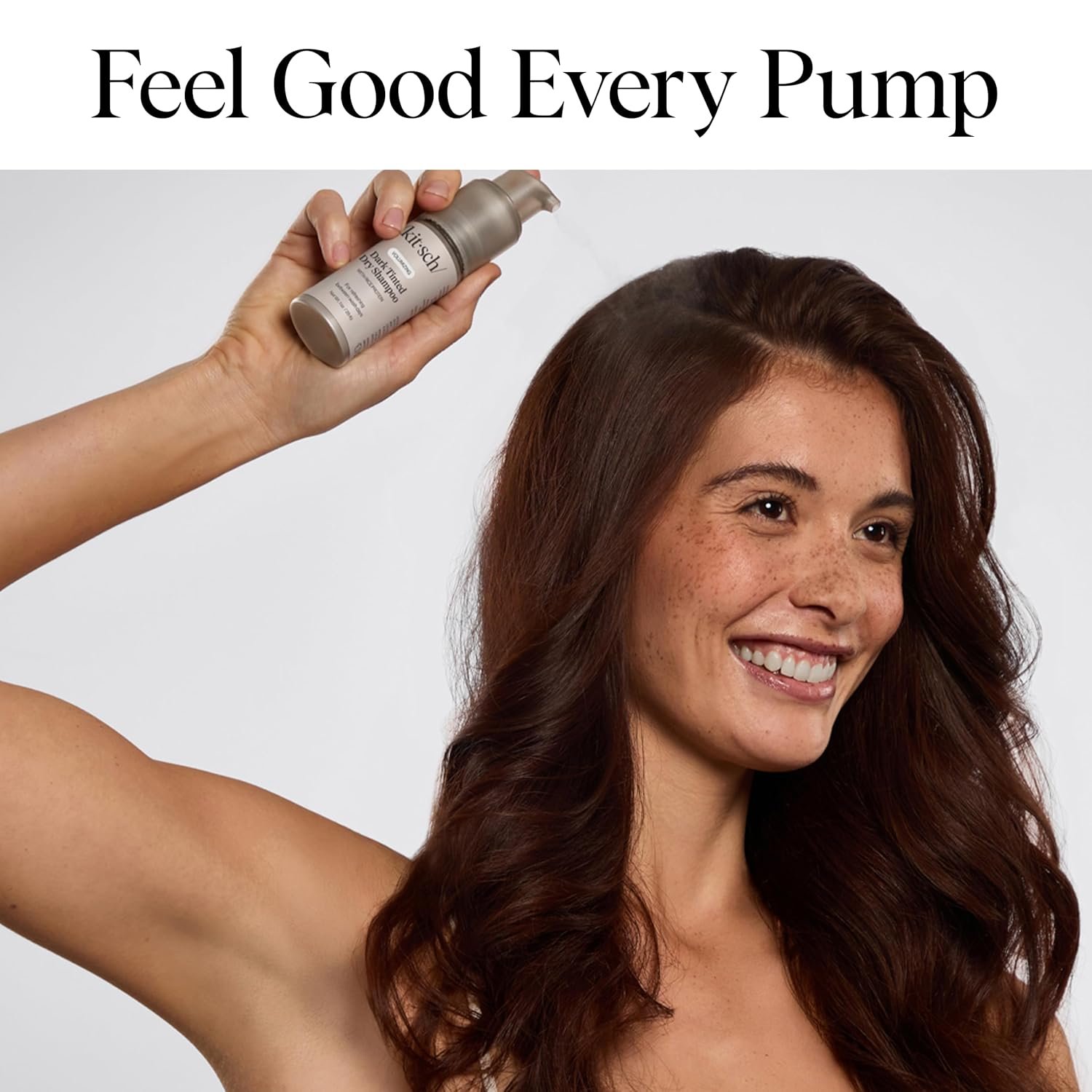 Kitsch Volumizing Rice Protein Dry Shampoo Powder - Dry Shampoo for Women & Men, Dark Hair, No White Cast, Absorbs Oil, Non-Greasy, Fragrance Free, Travel Size | Ideal Gifts for Women- Dark Tinted 1oz - Image 4