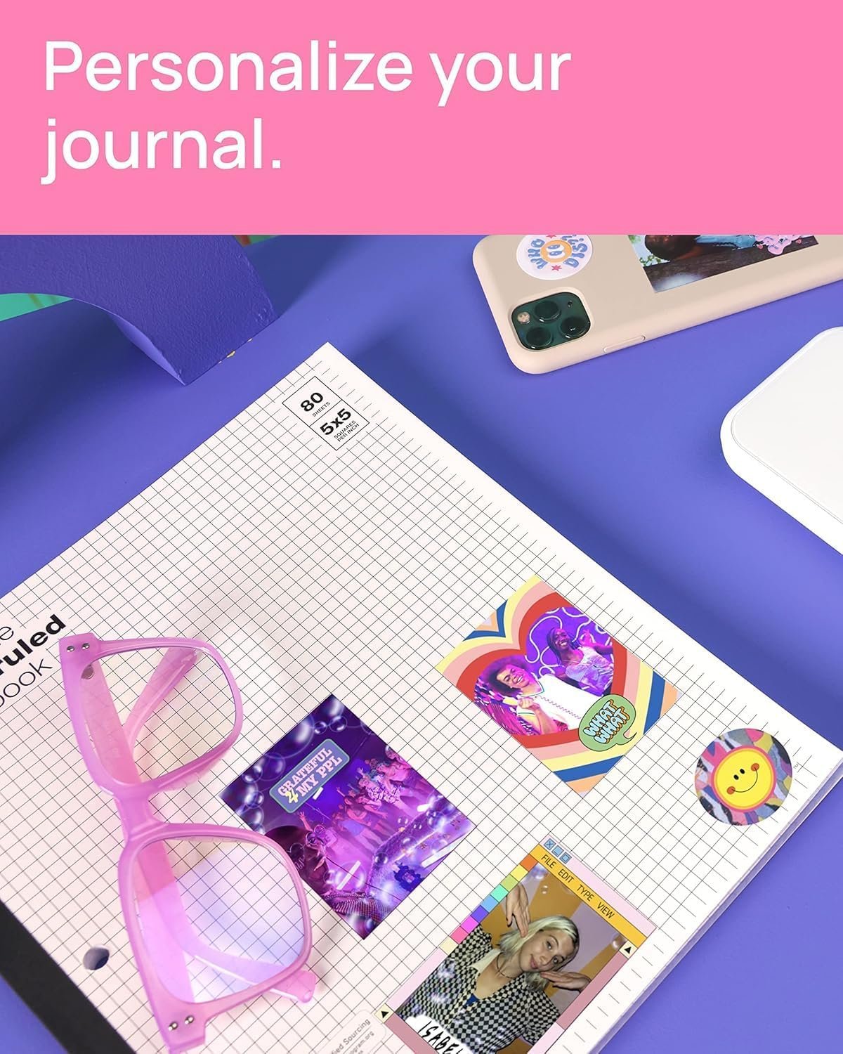 Canon Ivy 2 Mini Photo Printer (Blush Pink) - Bluetooth, Print from iOS & Android Devices, Bundle Incl. 110 Zink Sticky-Back Prints, LED Light Bar, Protective Case, and USB Cable - Image 9