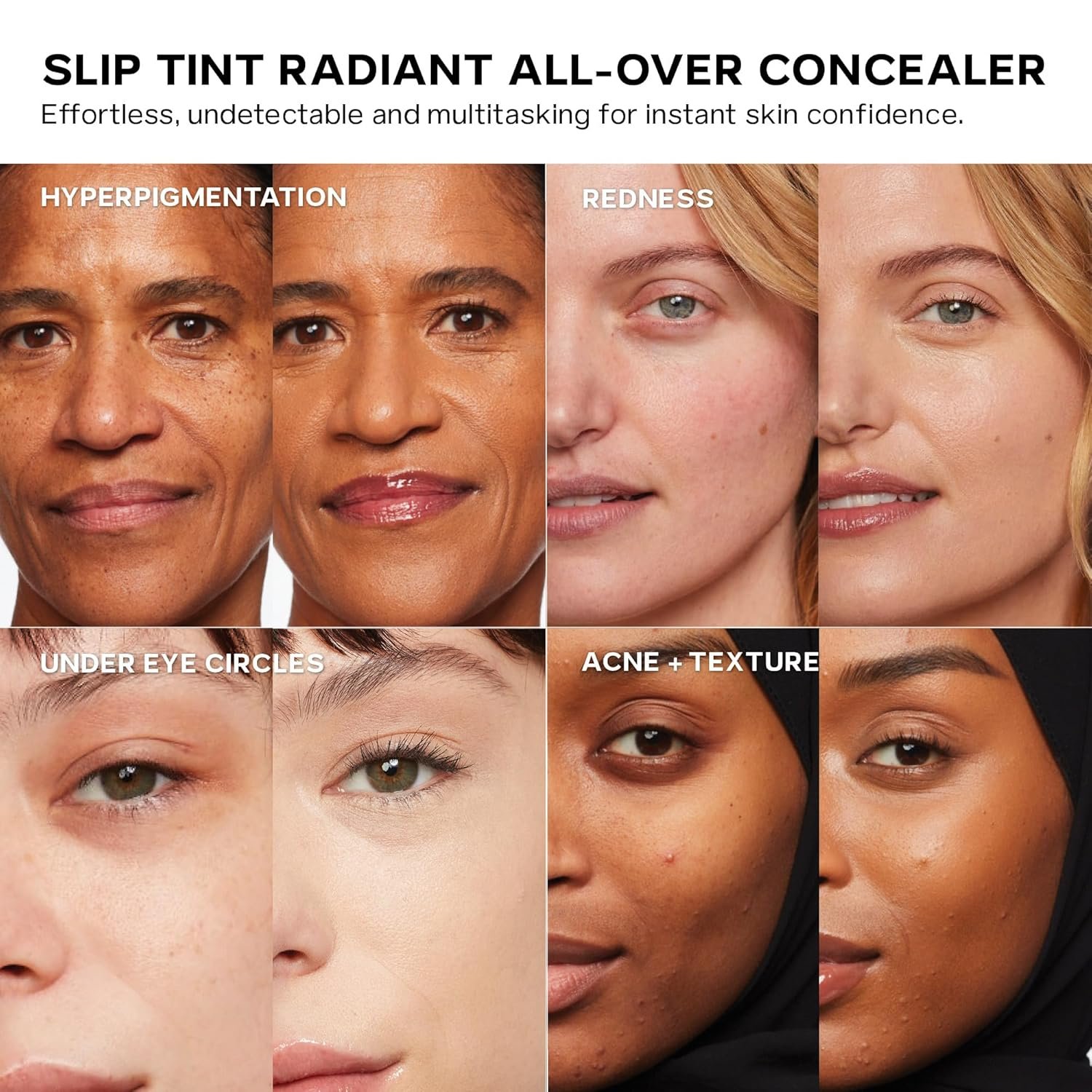 Saie Slip Tint Radiant Cream Concealer & All-Over Face Makeup - Concealer for Dark Circles, Redness & Blemishes - Lightweight Makeup Made with Hydrating Hyaluronic Acid - Shade 3 (0.17 oz) - Image 6