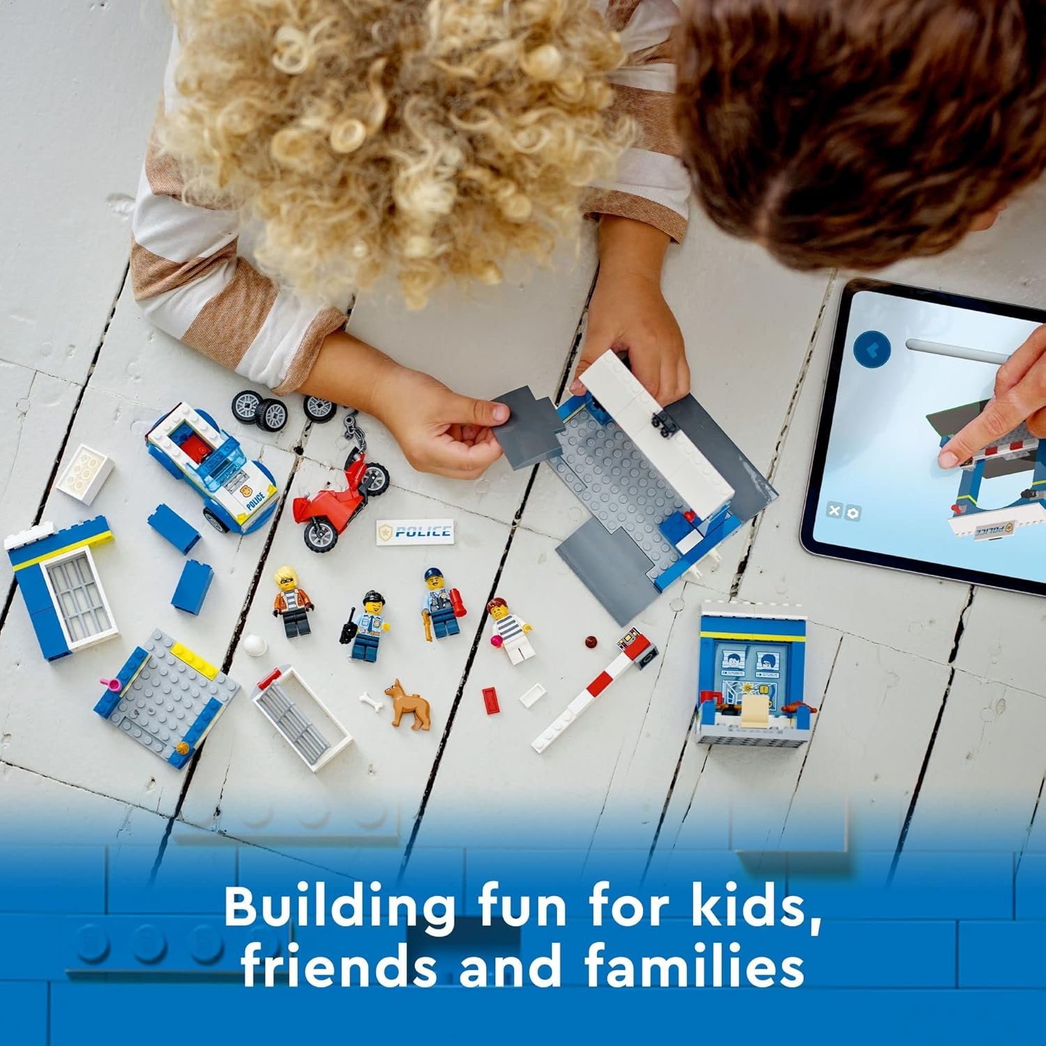 LEGO City Police Station Chase 60370, Playset with Car Toy and Motorbike, Breakout Jail, 4 Minifigures and Dog Figure, Toys for Kids 4 Plus Years Old - Image 3