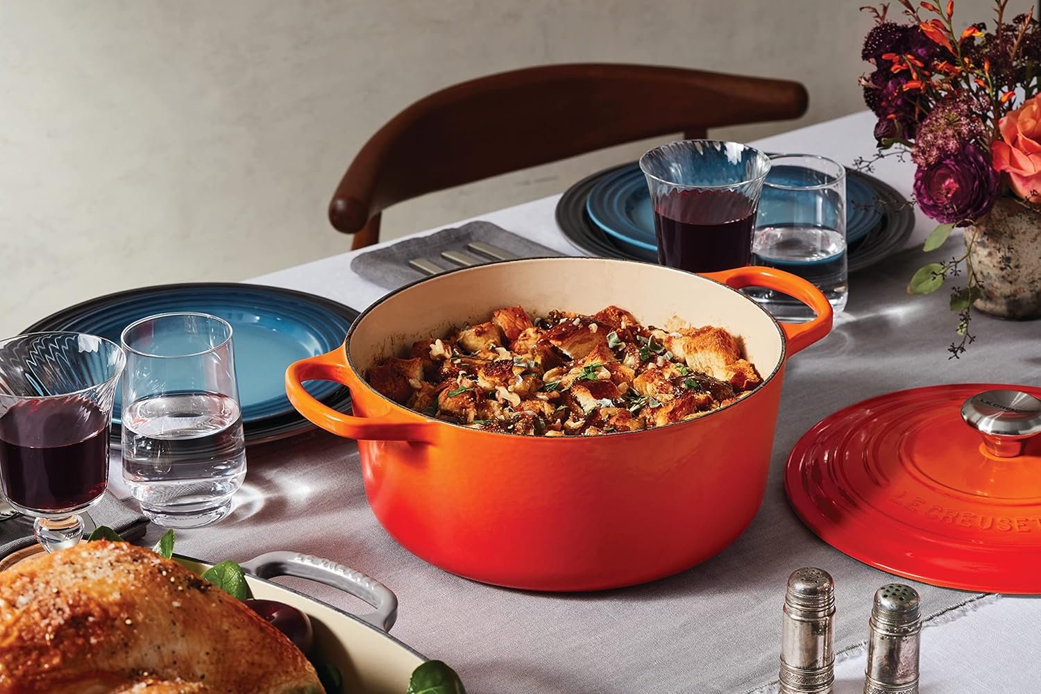 Le Creuset Enameled Cast Iron Signature Round Dutch Oven, 5.5 qt., Flame - Image 7