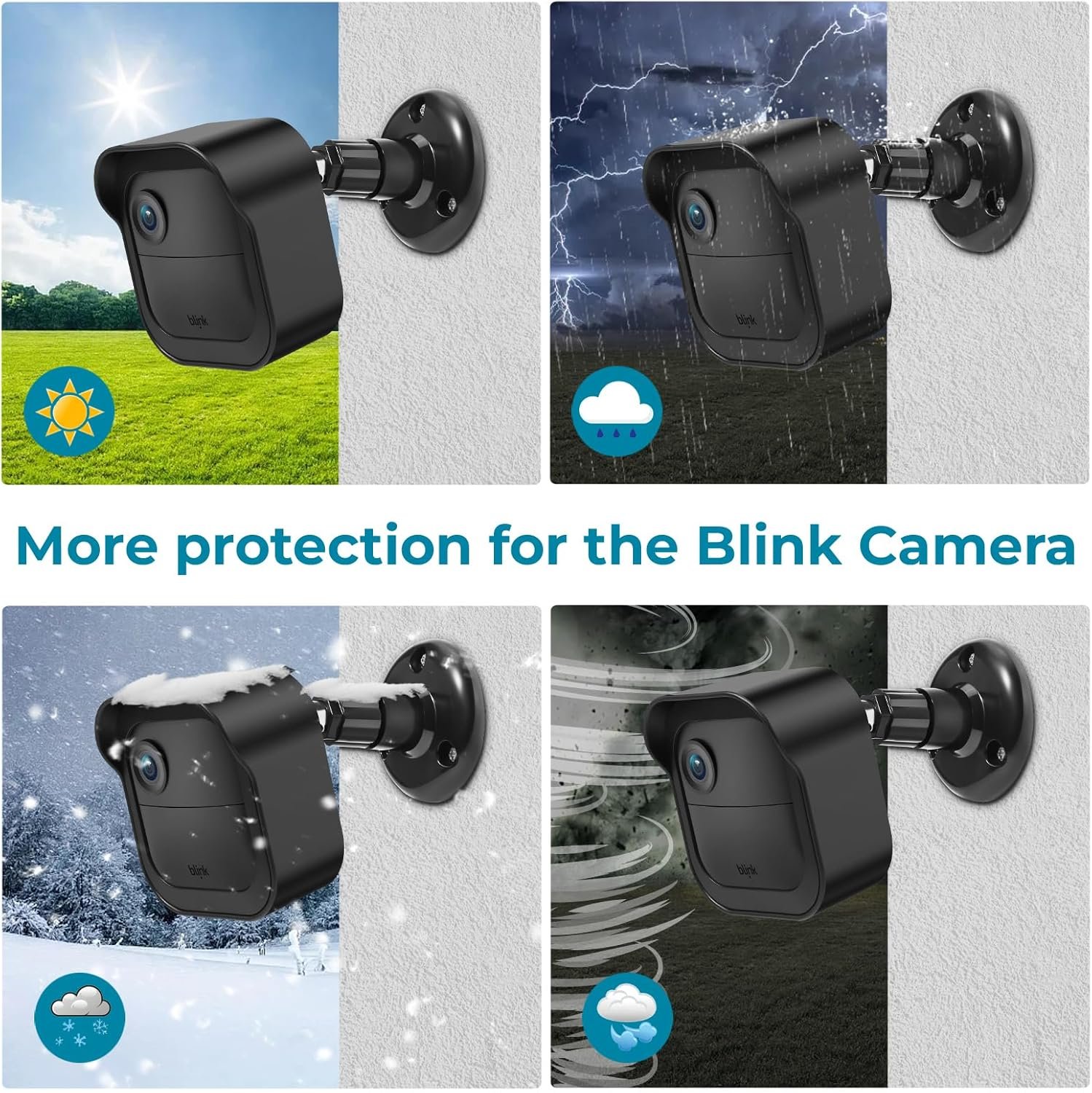 Blink Outdoor Camera Wall Mount Compatible with 4 (Newest Model)& 4th Gen,5 Pack Weatherproof Protective Housing,360 Degree Adjustable with Blink Sync Module 2 Outlet Mount for Blink Camera System - Image 3