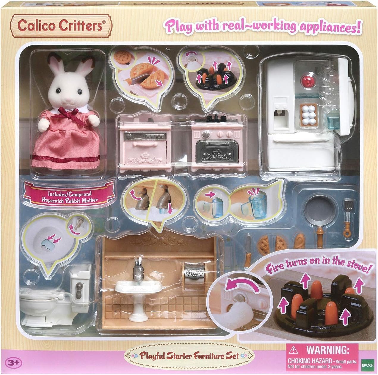 Calico Critters Playful Starter Furniture Set - Toy Dollhouse Furniture and Accessories Set with Collectible Figure Included - Image 8