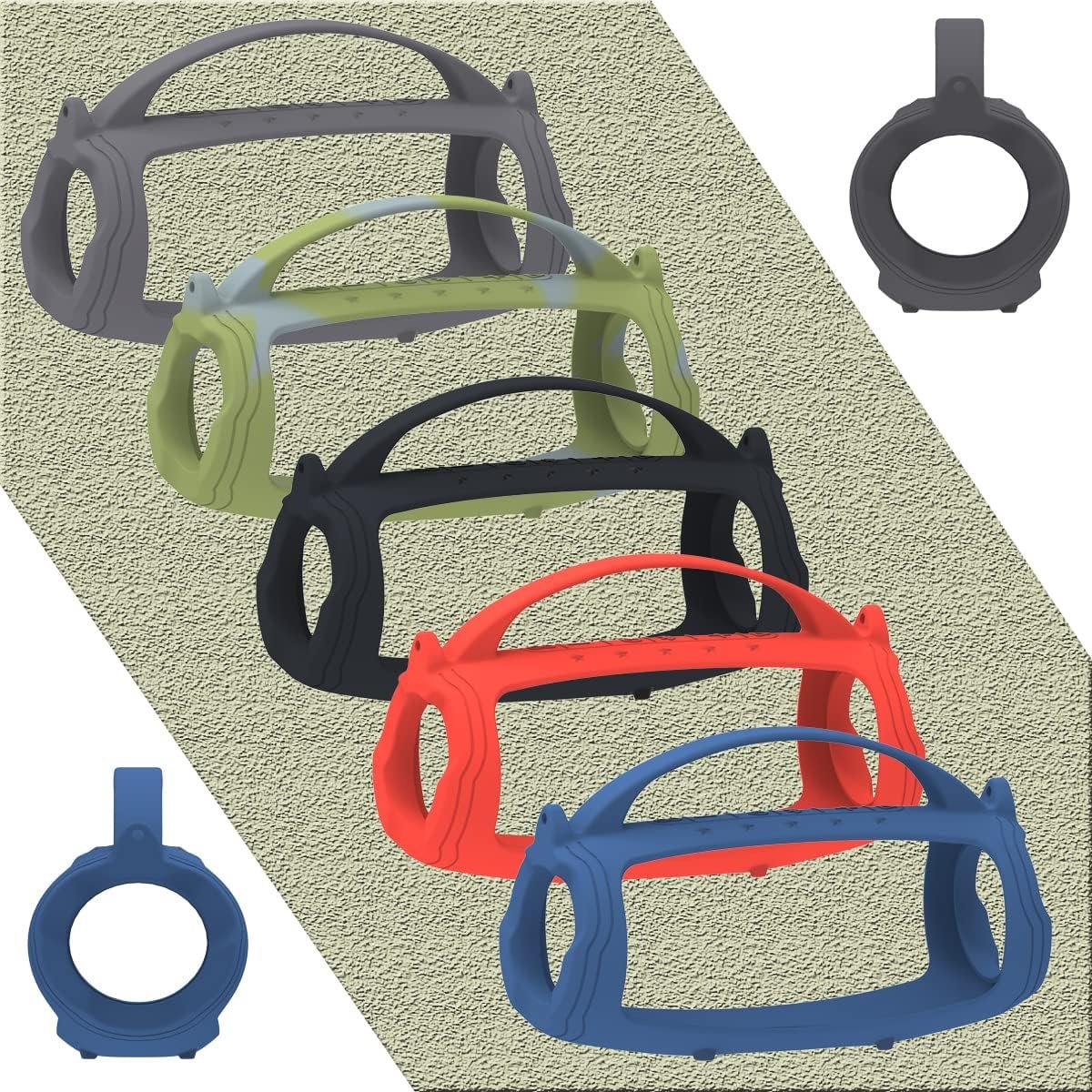 JCHPINE Silicone Cover Case for JBL Charge 5 Portable Bluetooth Speaker, Protective Skin Holder for JBL Charge 5 Speaker Accessories (Black Case, NOT Fit Wi-Fi Version) - Image 5