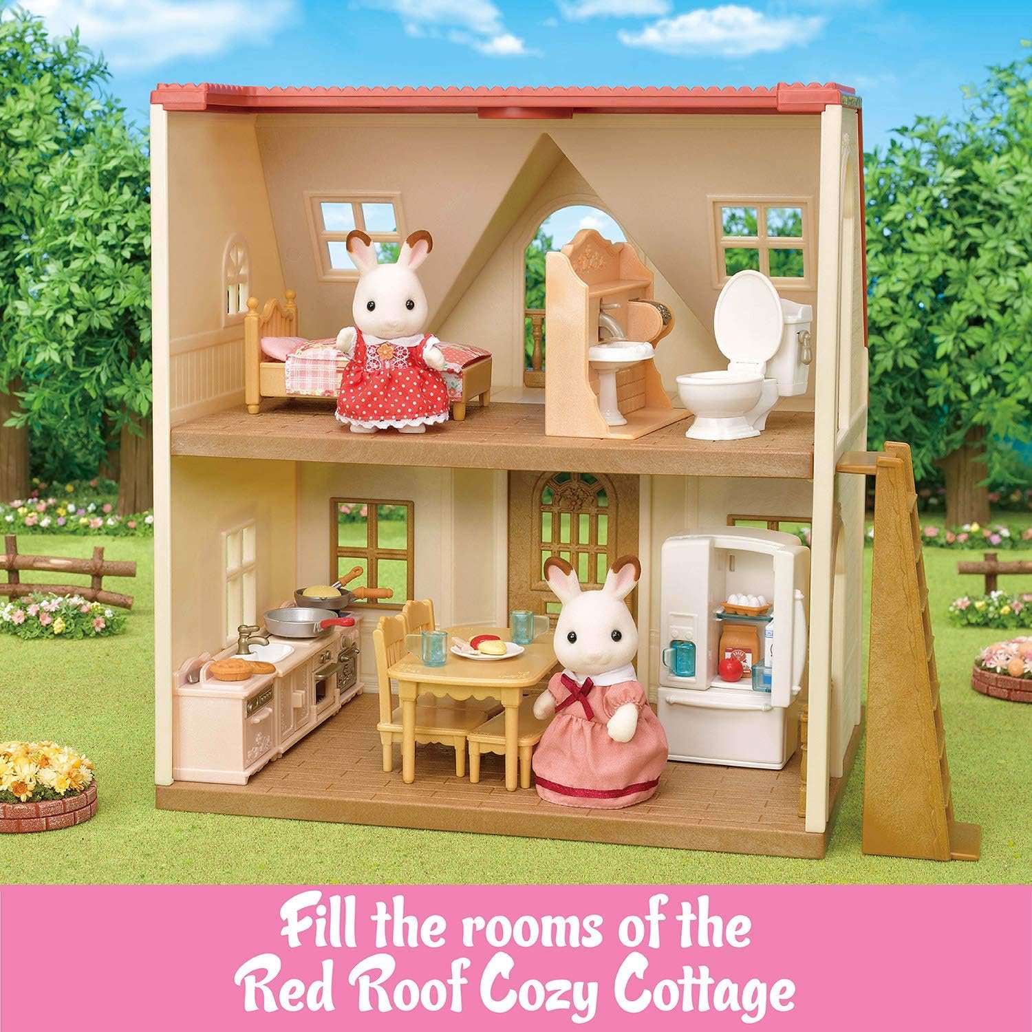 Calico Critters Playful Starter Furniture Set - Toy Dollhouse Furniture and Accessories Set with Collectible Figure Included - Image 3