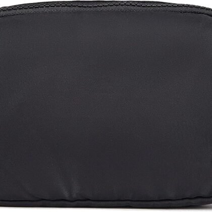 Pander Two Way Zipper Fanny Pack Nylon Everywhere Belt Bag for Women, Water Repellent Waist Packs, Crossbody Bags with Adjustable Strap (Black).