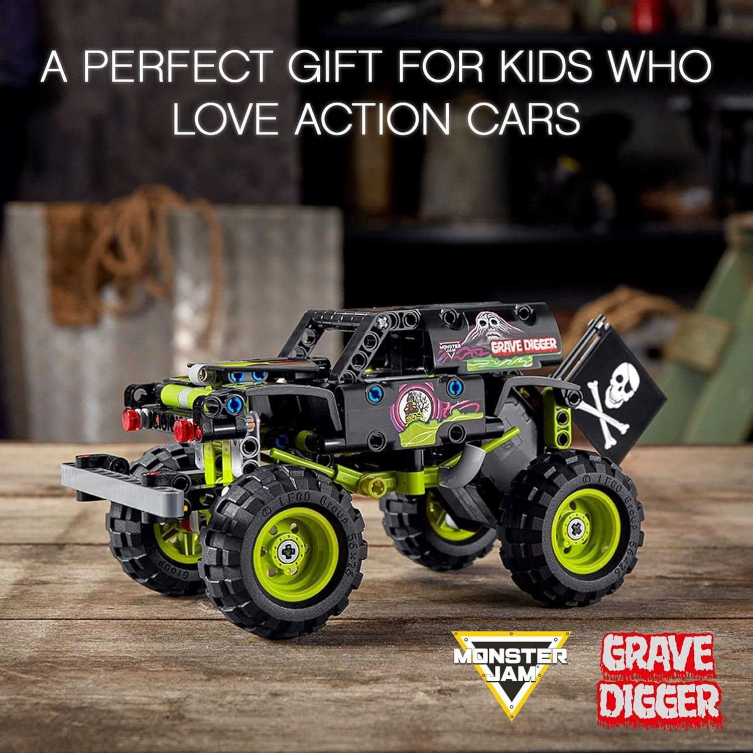 LEGO Technic Monster Jam Grave Digger 42118 Set - Truck Toy to Off-Road Buggy, Pull-Back Motor, Vehicle Building and Learning Playset, Gift for Grandchildren or Any Monster Truck Fans Ages 7 and Up - Image 2