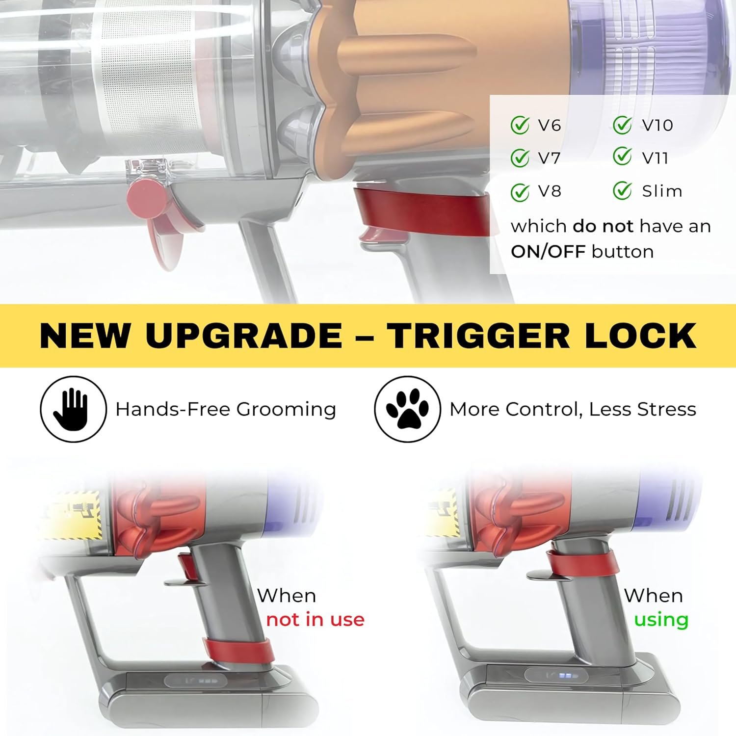 Pet Hair Grooming Brush Vacuum Attachment for Dyson V7 V8 V10 V11 V15/Big Ball/V6 DC58 DC59, Compatible with Shark NV501/HV322/HV301 Miele 1-3/8'' & Small Shop Vacs 1.25" – Cat/Dog Grooming Brush - Image 6