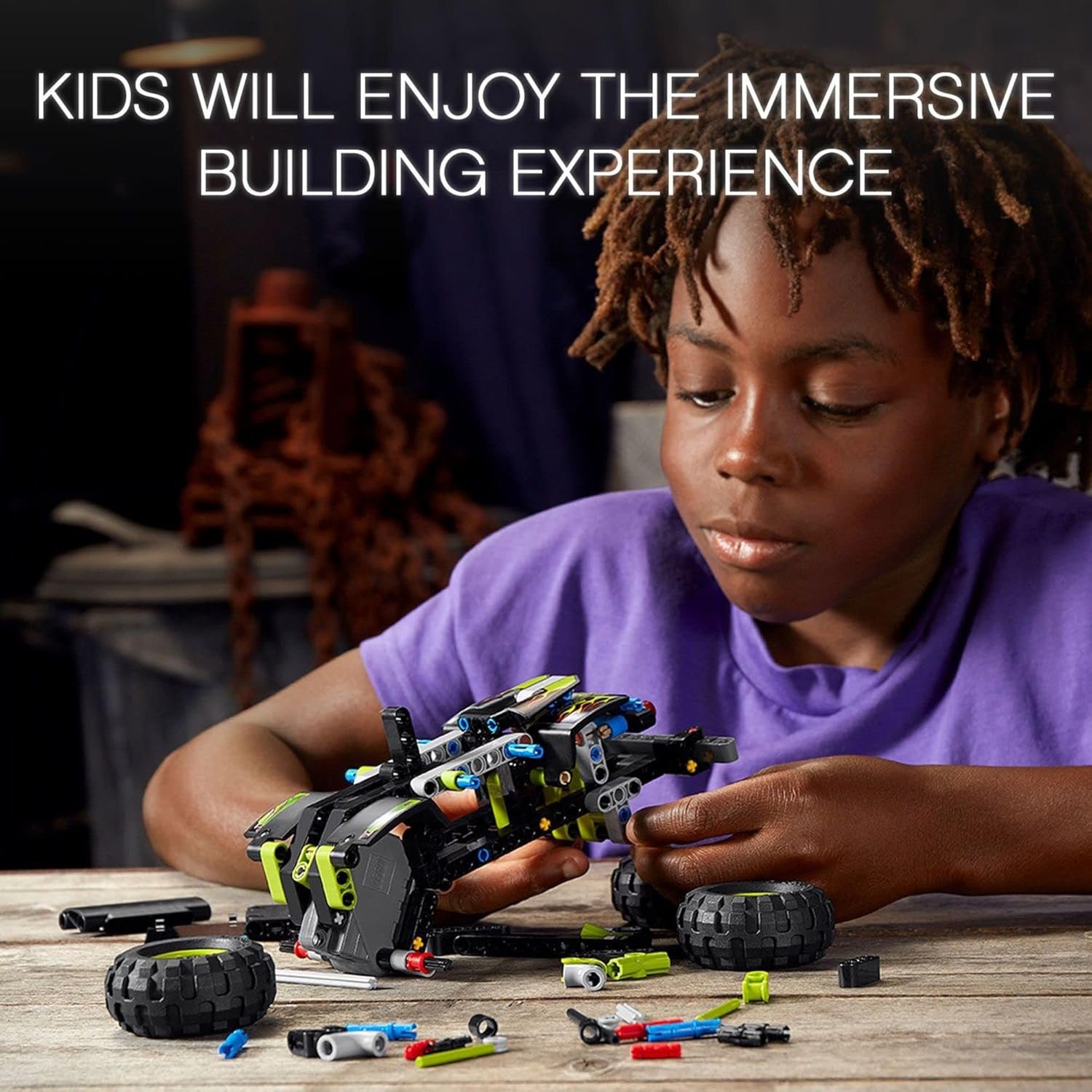 LEGO Technic Monster Jam Grave Digger 42118 Set - Truck Toy to Off-Road Buggy, Pull-Back Motor, Vehicle Building and Learning Playset, Gift for Grandchildren or Any Monster Truck Fans Ages 7 and Up - Image 3