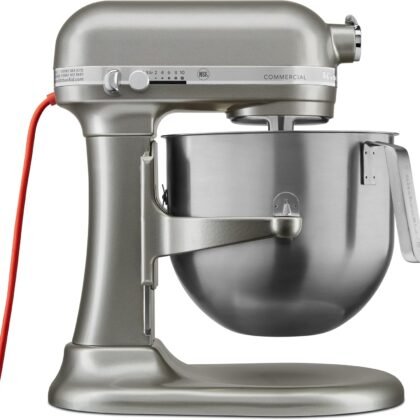 KitchenAid KSM8990CU 8-Quart Commercial Countertop Mixer, 10-Speed, Gear-Driven, Contour Silver