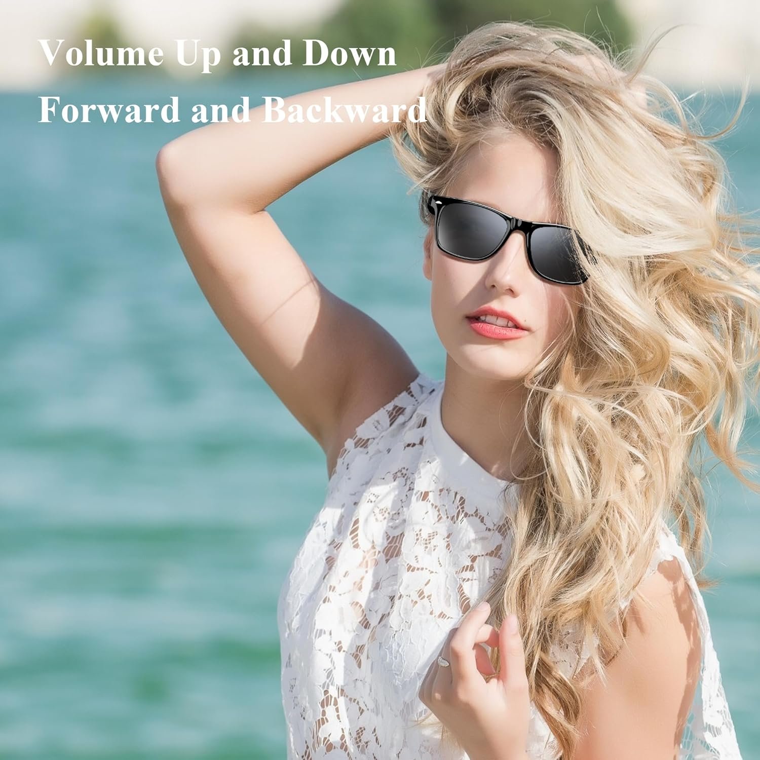 Blackview Smart Glasses, 5.3 Bluetooth Sunglasses with Open Ear Speaker, Voice Assistant Compatible, Blue Light Blocking Lens - Image 7