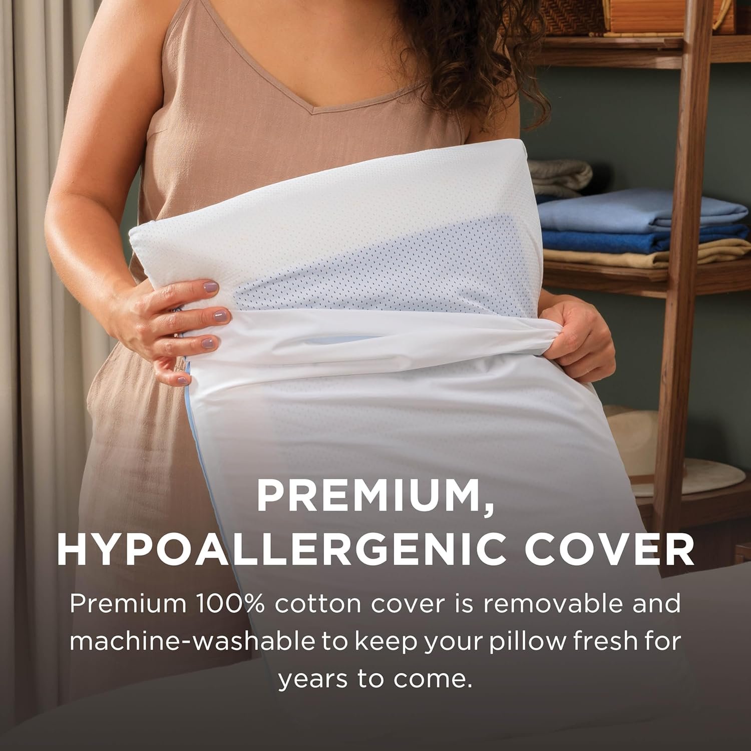 Tempur-Pedic TEMPUR-Cloud Dual Cooling Pillow, Queen, White - Image 9