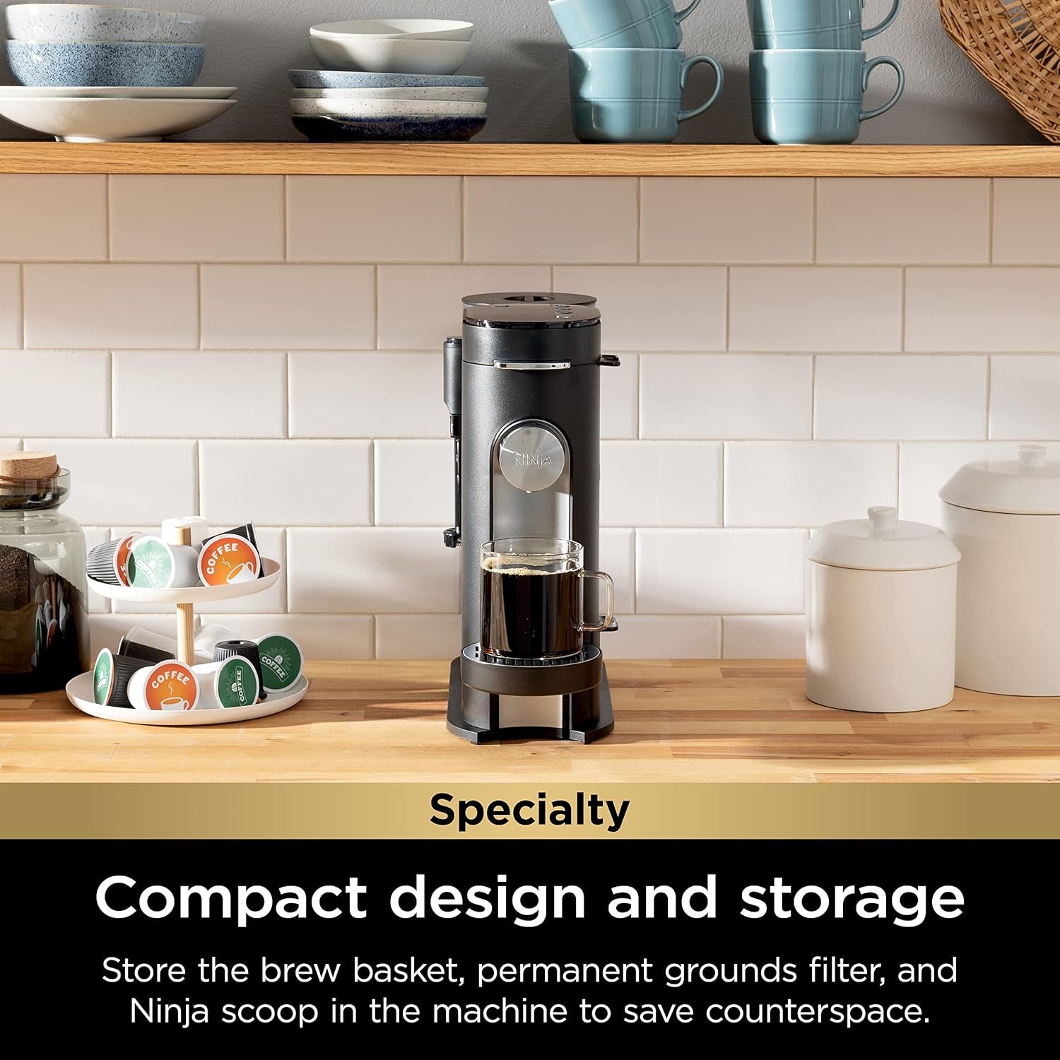 Ninja | Coffee Maker | Single Serve |Brew with Coffee Pods & Grounds| Compatible with K-Cup Coffee Pods | 4 Brew Styles, up to 24oz Cup Sizes & 56oz Removable Reservoir | Black | PB051 - Image 5