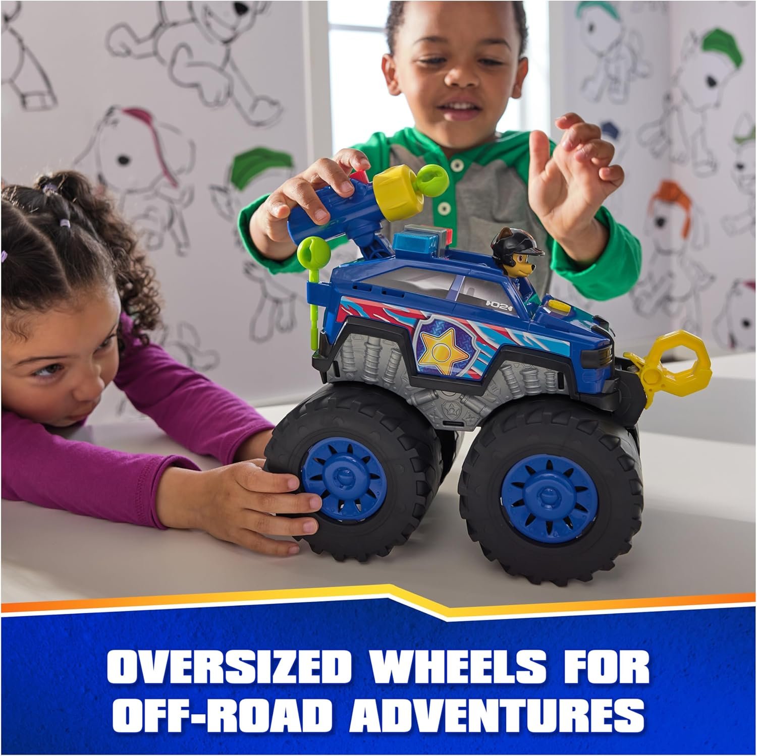 Paw Patrol: Rescue Wheels Chase’s Power Haulin’ Cruiser, Toy Truck with Launcher, Motorized Winch, Lights & Sounds, Kids Toys for Boys & Girls Ages 3+ - Image 7