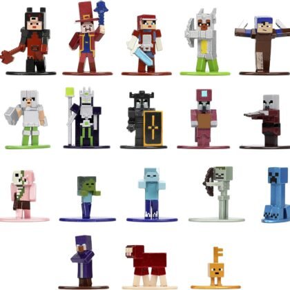 Jada Toys Minecraft Dungeons Nano Metalfigs 1.65" Die-cast Collectible Figures 18-Pack Series 7, Toys for Kids and Adults
