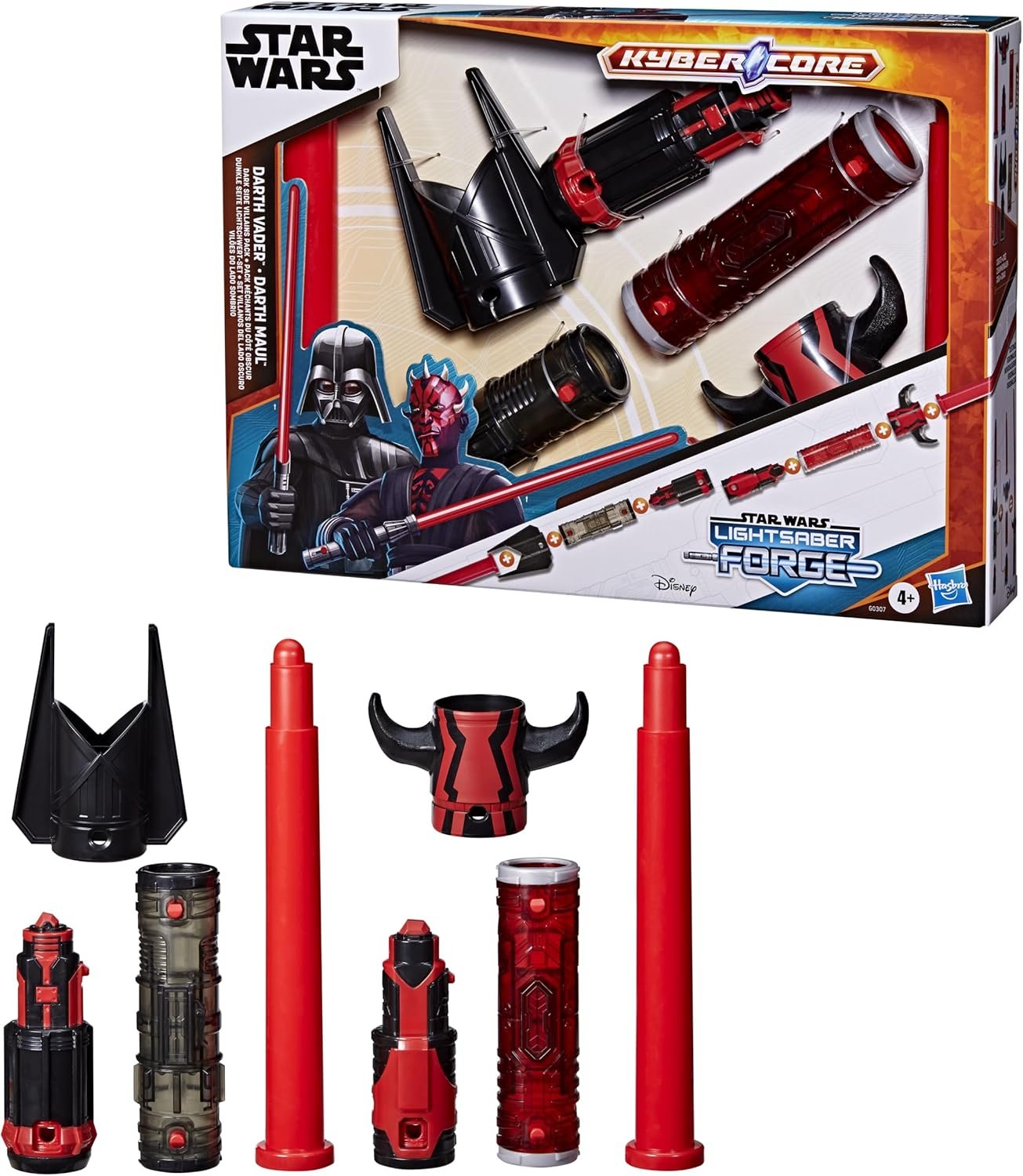 STAR WARS Lightsaber Forge Kyber Core Dark Side Villains Pack, Darth Vader & Darth Maul Customizable Lightsabers, Toys for 4 Year Old Boys & Girls & Up - Image 2