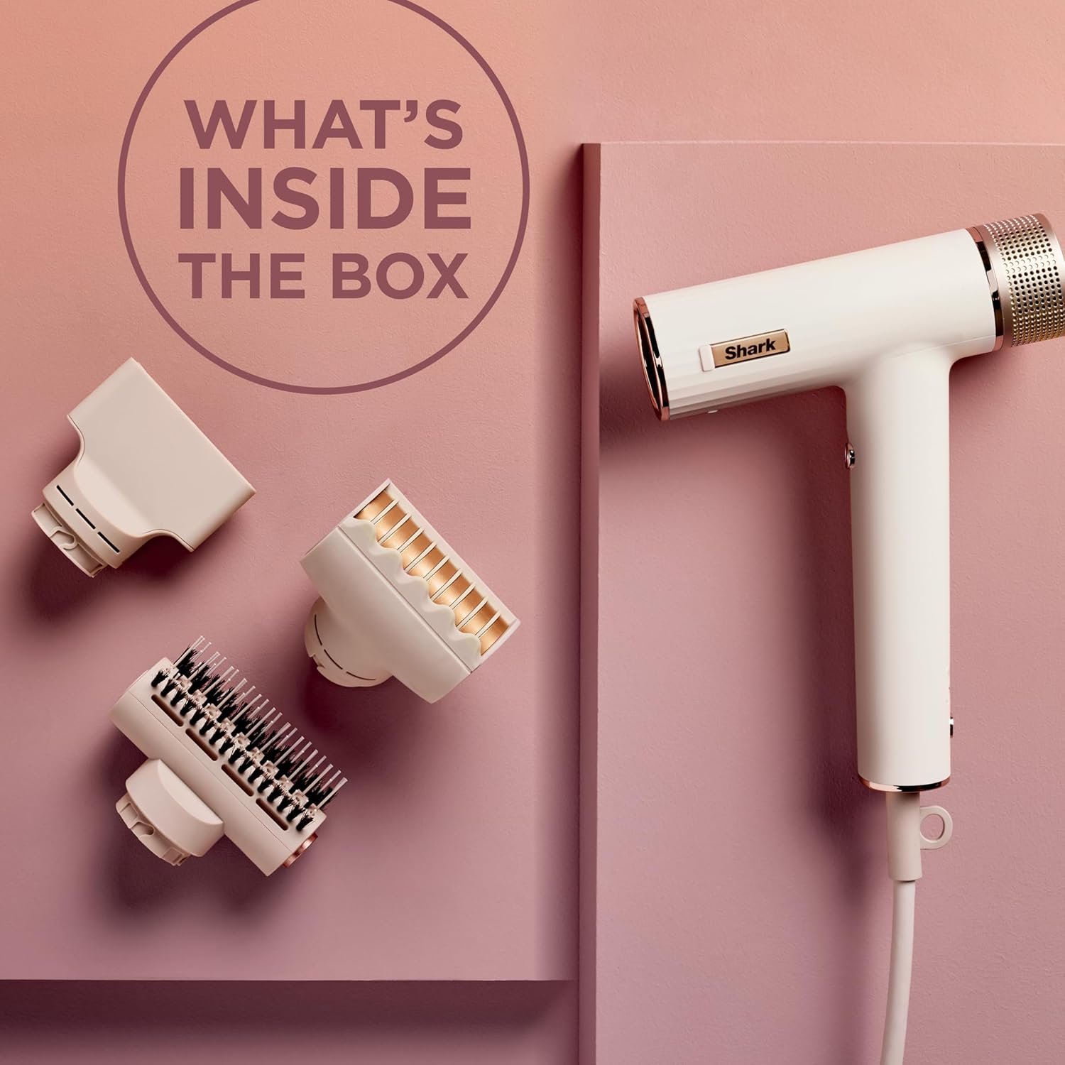 Shark Hair Dryer | SpeedStyle | No Heat Damage Hair Styling Tool | 3 Styling Tools Included | Portable & Powerful Blow Dryer | Best for Straight & Wavy Hair | Silk | HD331 - Image 7