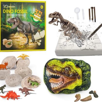 Dinosaur Fossil Digging Kit for Kids, Eggs Excavation Dig Kit, Toys for Kids 5-7 8-12, Great Birthday for Boys and Girls