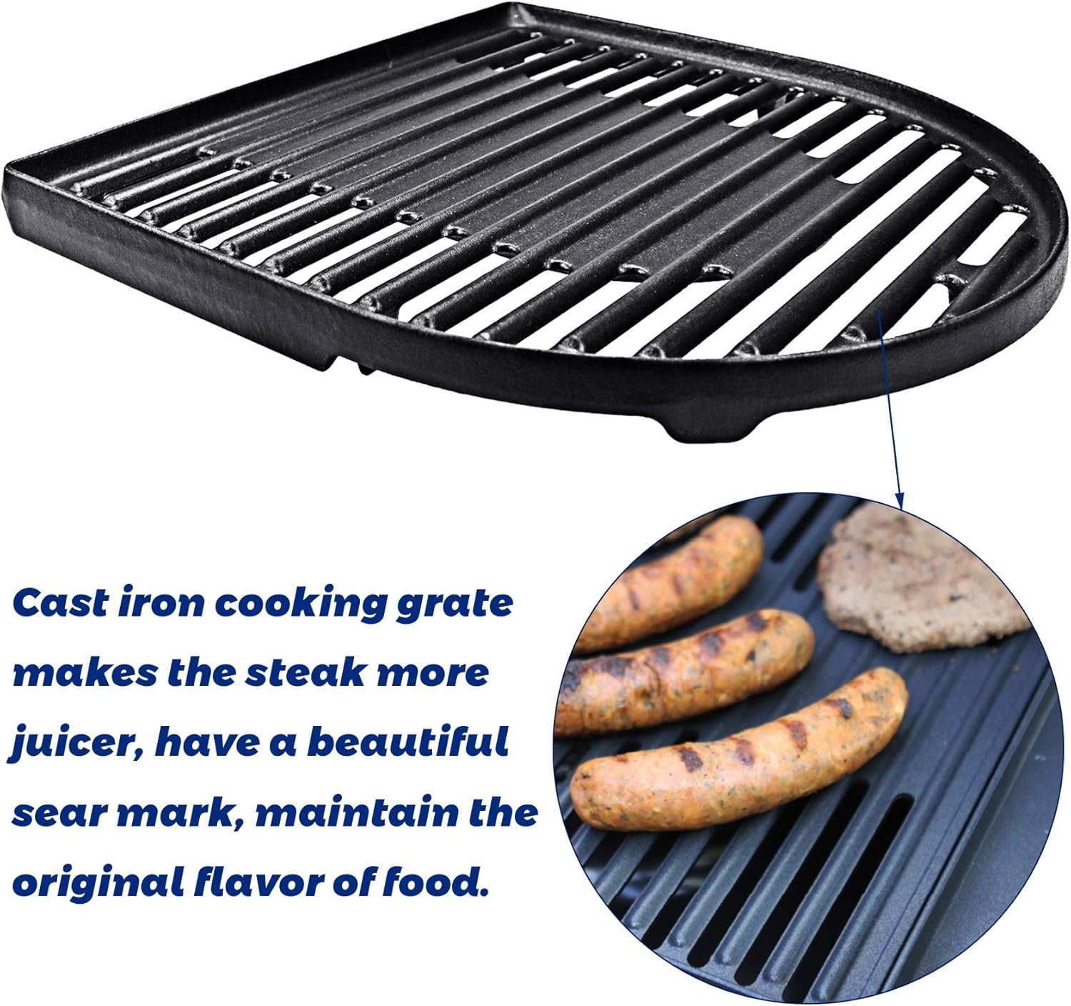 Utheer Cast Iron Grill Grates for Coleman Roadtrip Swaptop Grills LX LXE LXX, 2 Pcs Grill Cooking Grates Parts - Image 4