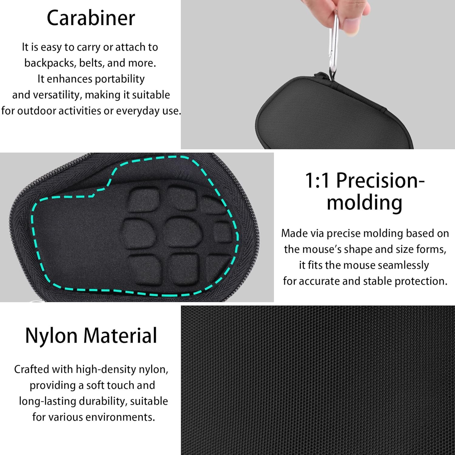 co2CREA Hard Case Replacement for Logitech MX Master 4 / MX Master 3 Master 3S Advanced Wireless Mouse (Graphite Black Case) - Image 3