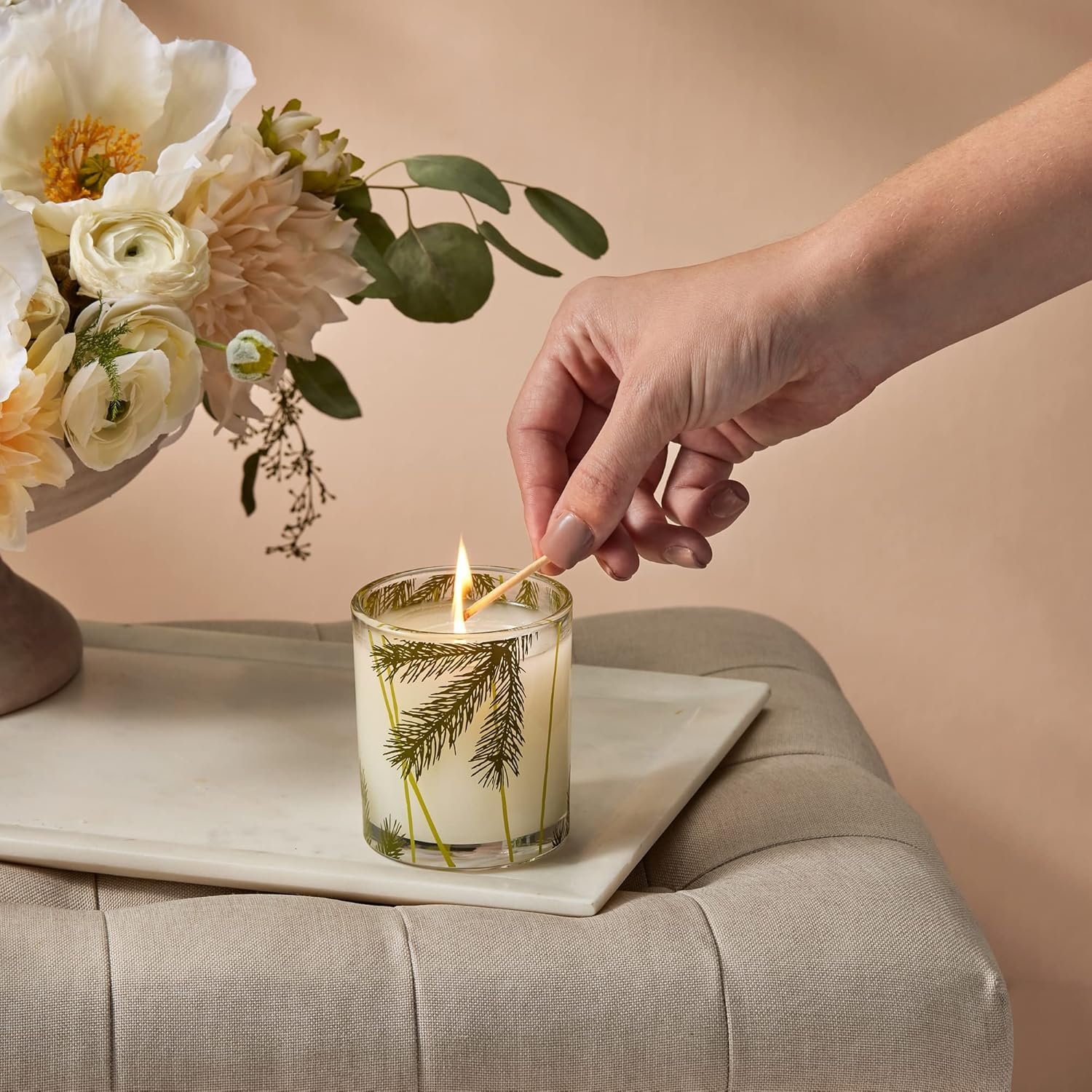 Thymes Frasier Fir Pine Needle Candle – Holiday Candles for Home Scented with Notes of Crisp Siberian Fir, Cedarwood & Sandalwood – Christmas Decor – Christmas Gifts for Women & Men (6.5 oz) - Image 2